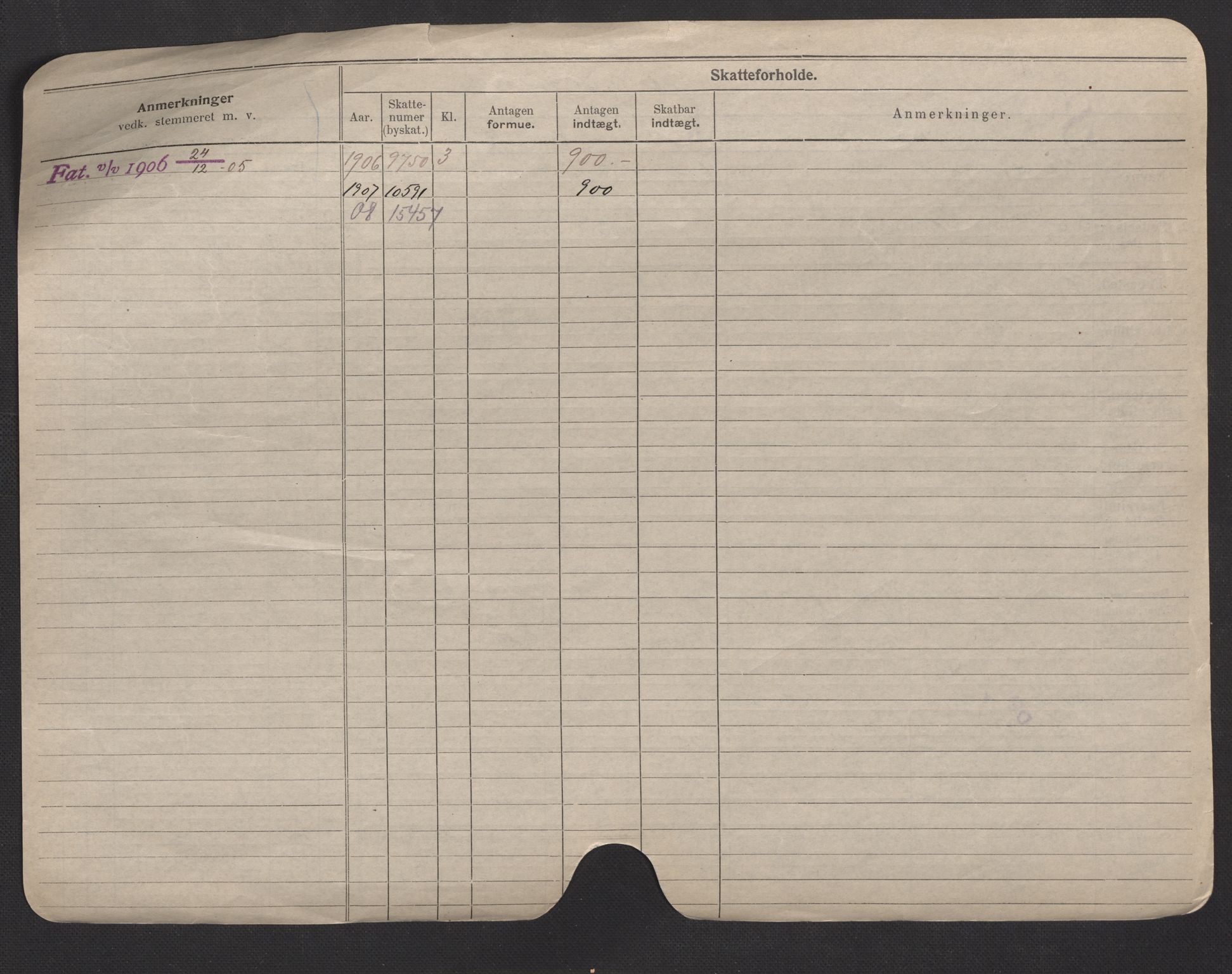Oslo folkeregister, Registerkort, AV/SAO-A-11715/F/Fa/Fac/L0007: Menn, 1906-1914, s. 9b