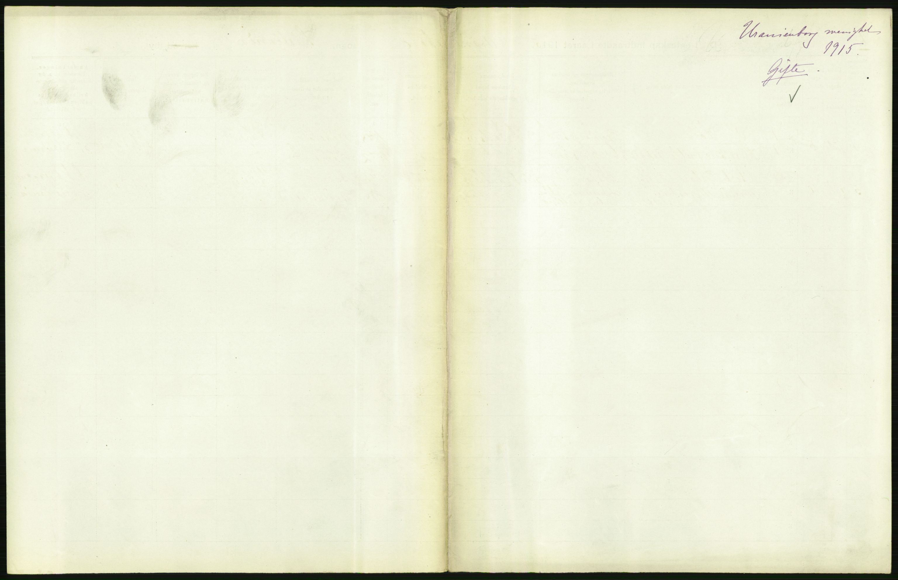 Statistisk sentralbyrå, Sosiodemografiske emner, Befolkning, AV/RA-S-2228/D/Df/Dfb/Dfbe/L0008: Kristiania: Gifte., 1915, s. 205