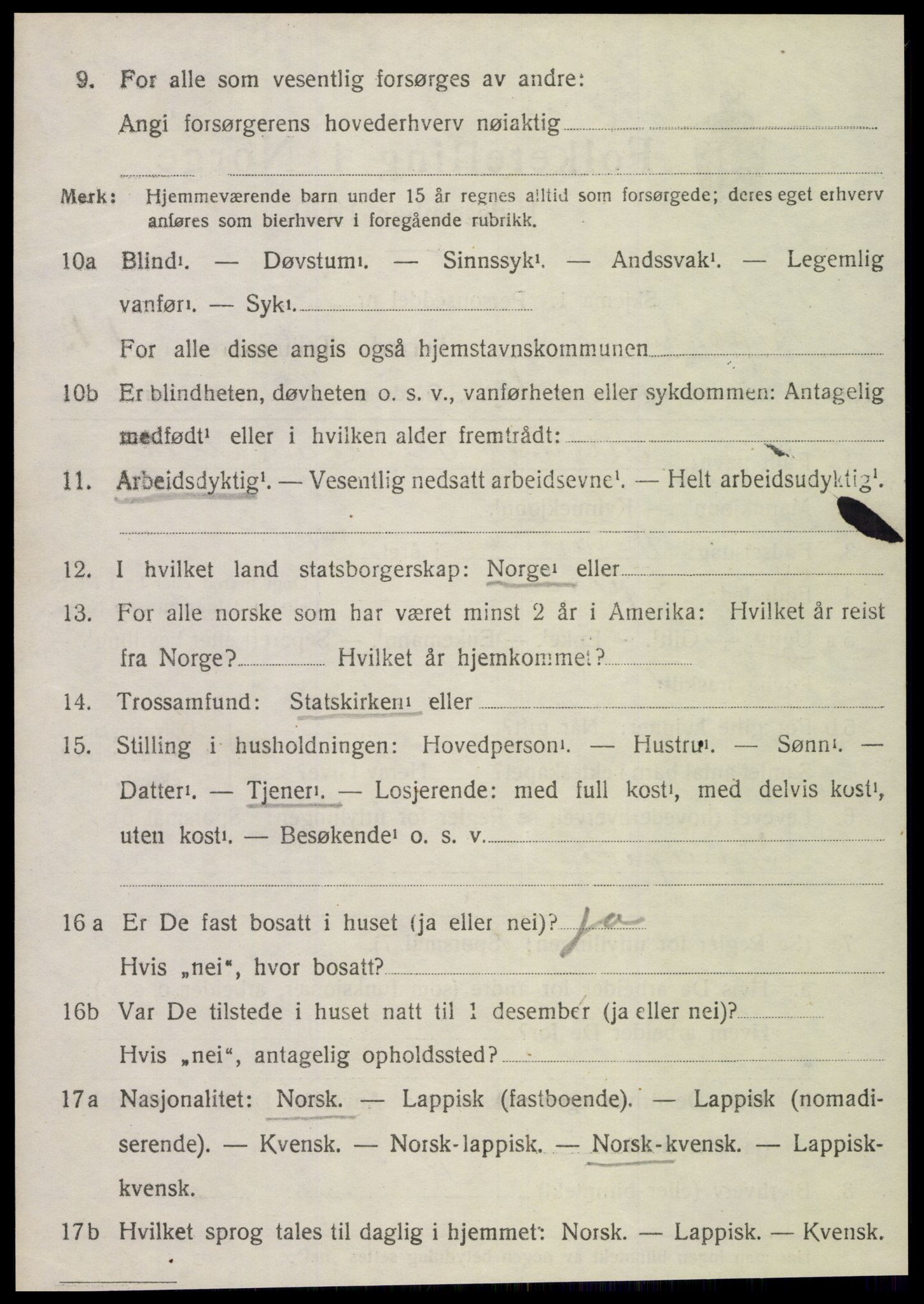 SAT, Folketelling 1920 for 1731 Sparbu herred, 1920, s. 2126