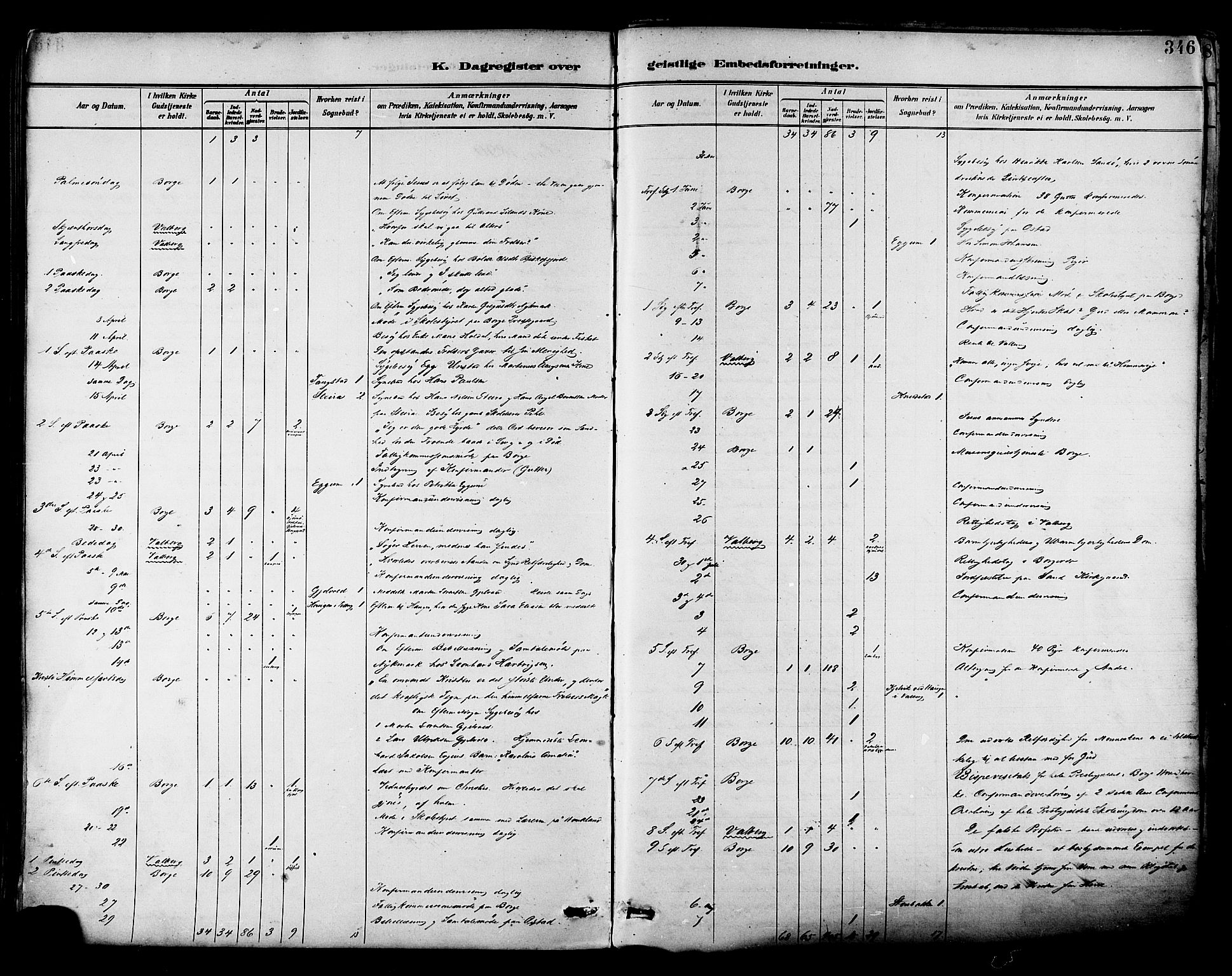 Ministerialprotokoller, klokkerbøker og fødselsregistre - Nordland, SAT/A-1459/880/L1133: Ministerialbok nr. 880A07, 1888-1898, s. 346