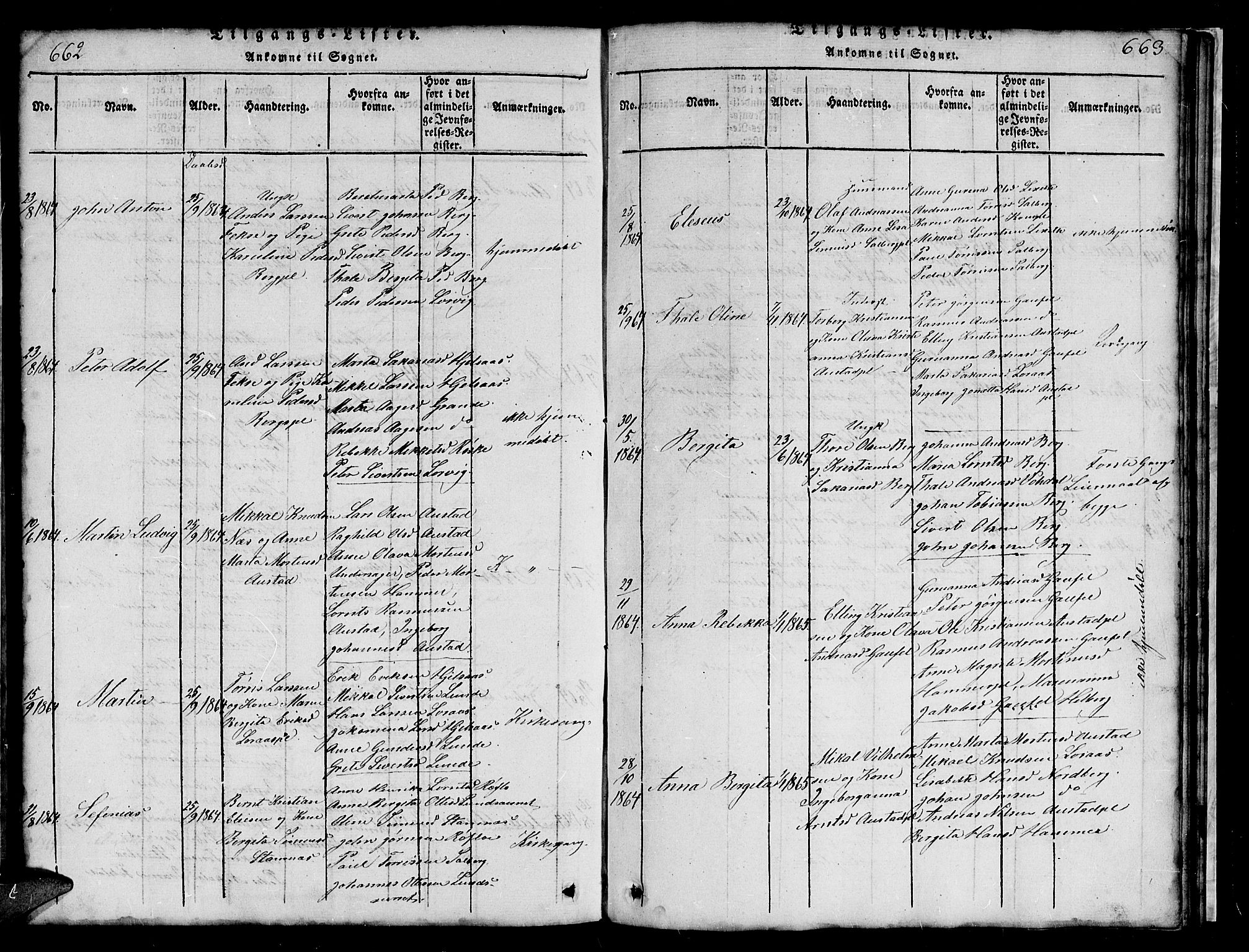 Ministerialprotokoller, klokkerbøker og fødselsregistre - Nord-Trøndelag, SAT/A-1458/731/L0310: Klokkerbok nr. 731C01, 1816-1874, s. 662-663
