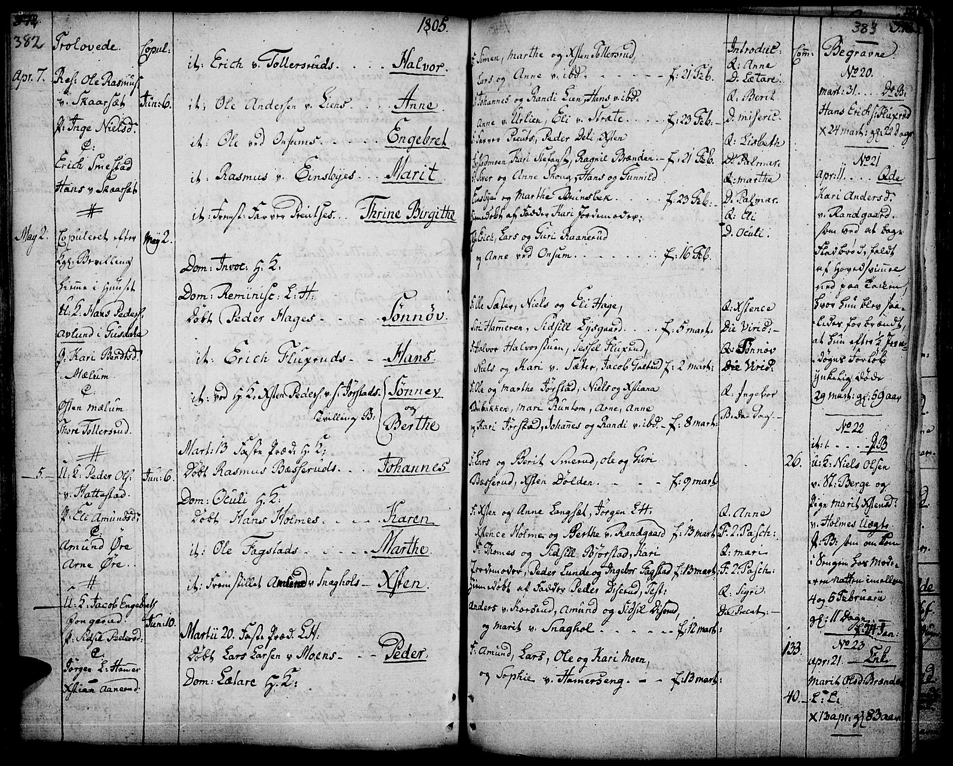Fåberg prestekontor, AV/SAH-PREST-086/H/Ha/Haa/L0002: Ministerialbok nr. 2, 1775-1818, s. 382-383