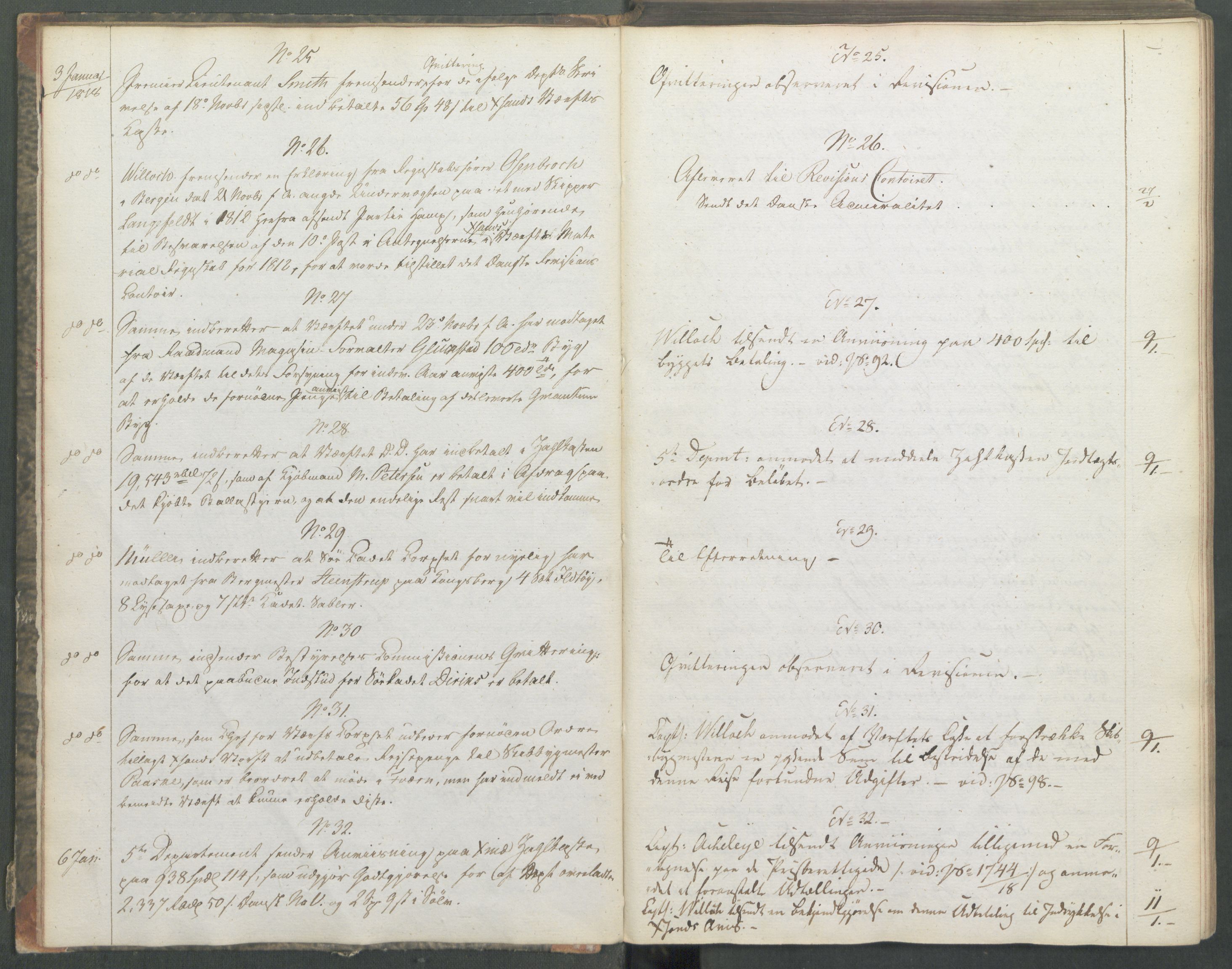 Marinedepartementet/ Marine- og postdepartementet, AV/RA-RAFA-3792/C/L0006: 7de Departements Journal, 1818