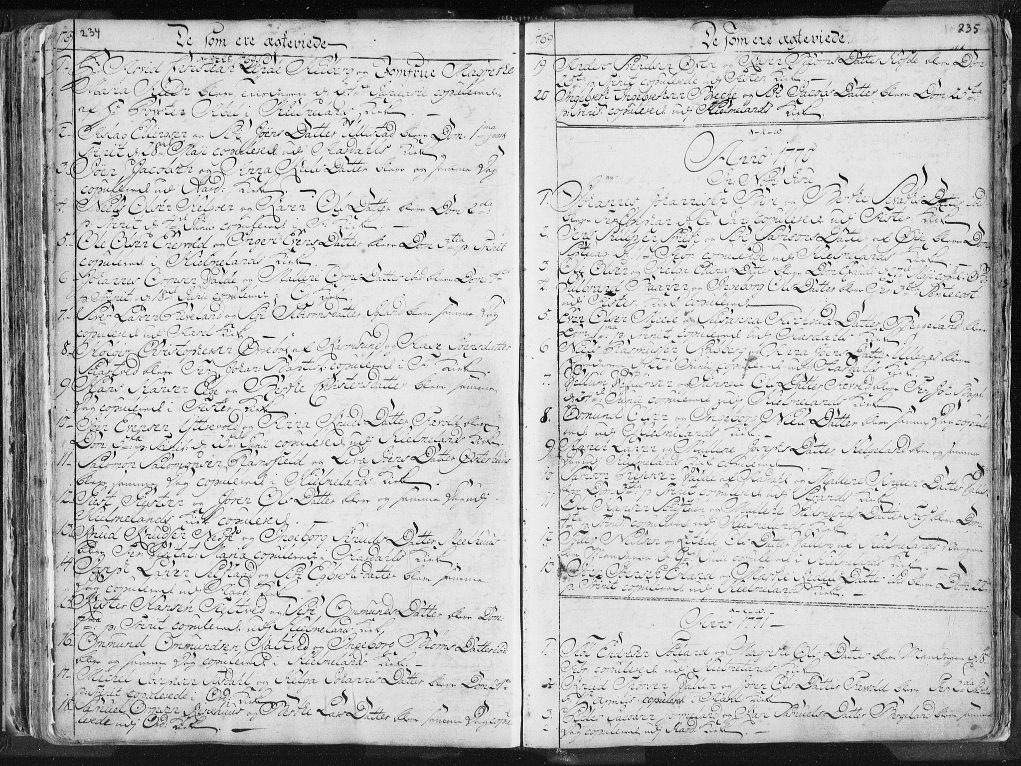Hjelmeland sokneprestkontor, AV/SAST-A-101843/01/IV/L0001: Ministerialbok nr. A 1, 1760-1799, s. 234-235