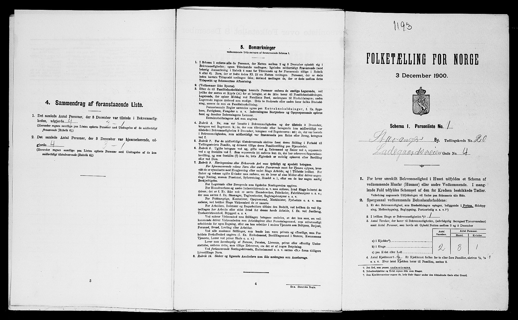 SAST, Folketelling 1900 for 1103 Stavanger kjøpstad, 1900, s. 7693