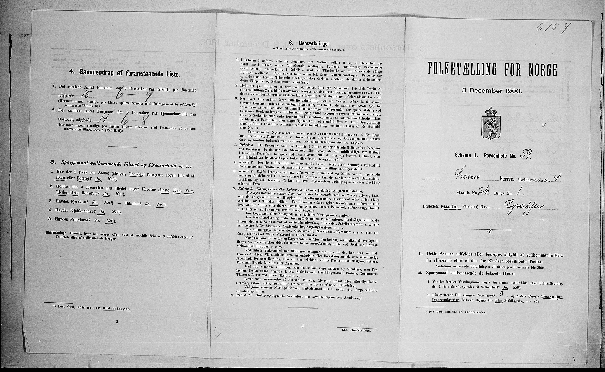 SAH, Folketelling 1900 for 0514 Lom herred, 1900, s. 470