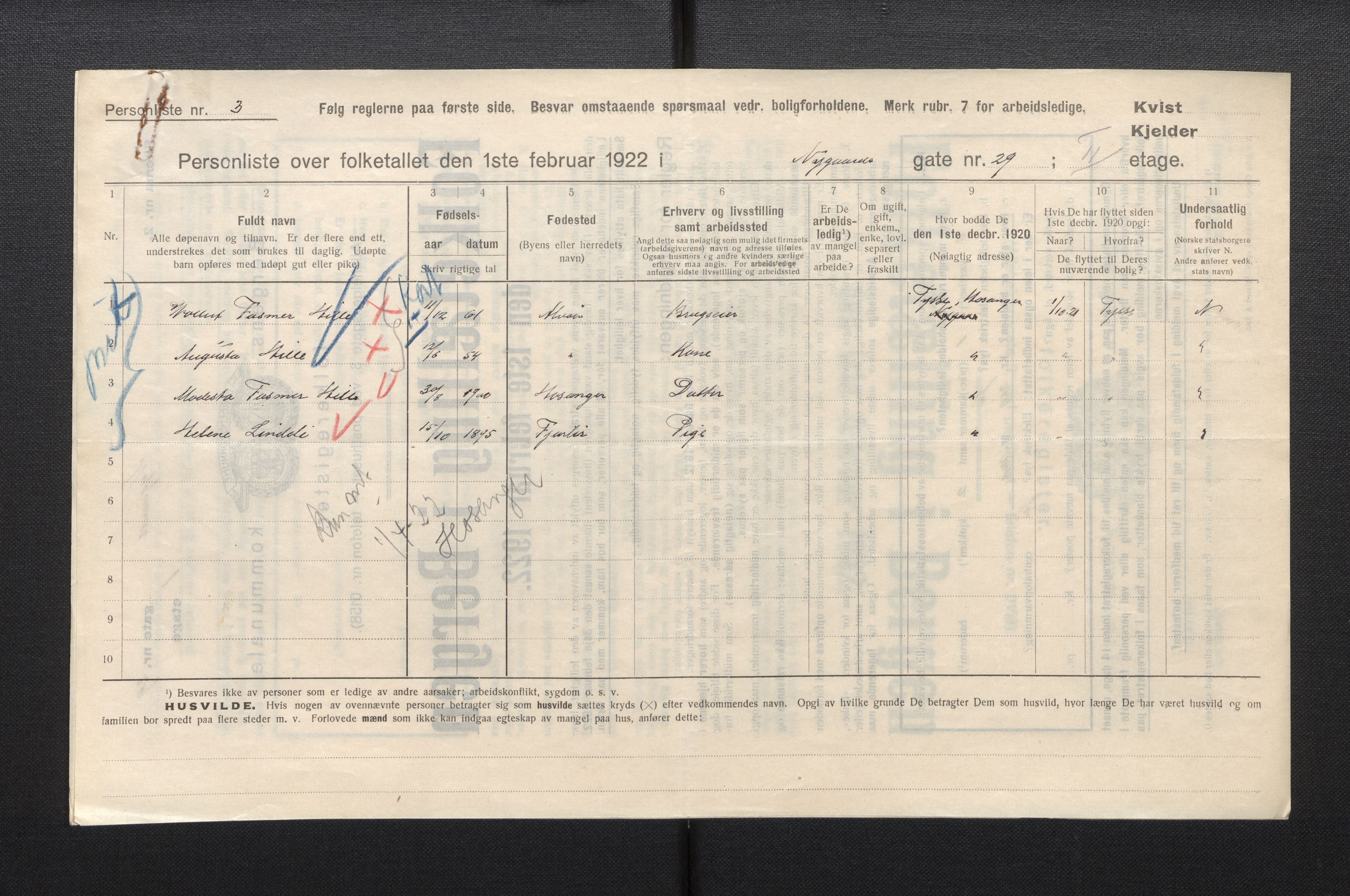 SAB, Kommunal folketelling 1922 for Bergen kjøpstad, 1922, s. 28393