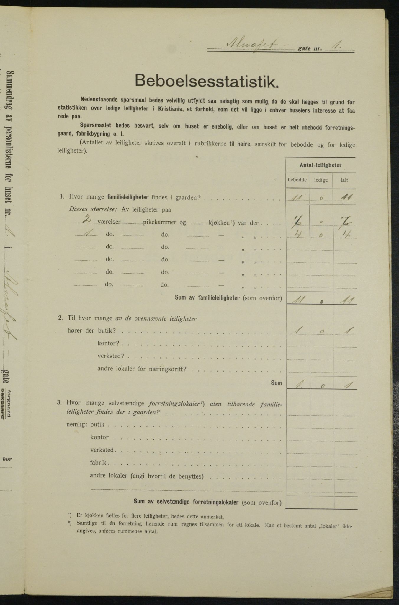 OBA, Kommunal folketelling 1.2.1913 for Kristiania, 1913, s. 1050