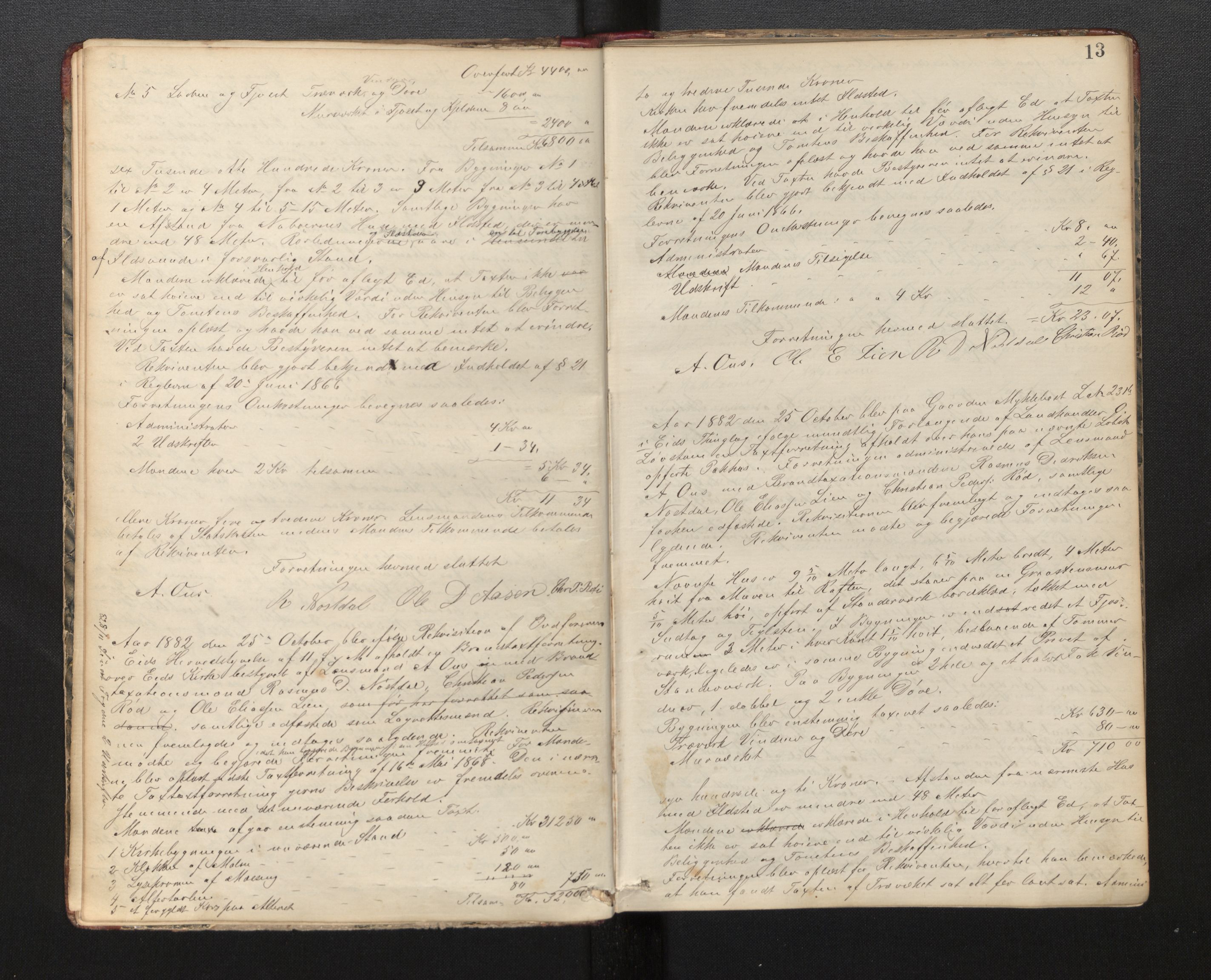 Lensmannen i Eid, AV/SAB-A-27001/0012/L0002: Branntakstprotokoll, 1881-1906, s. 12b-13a
