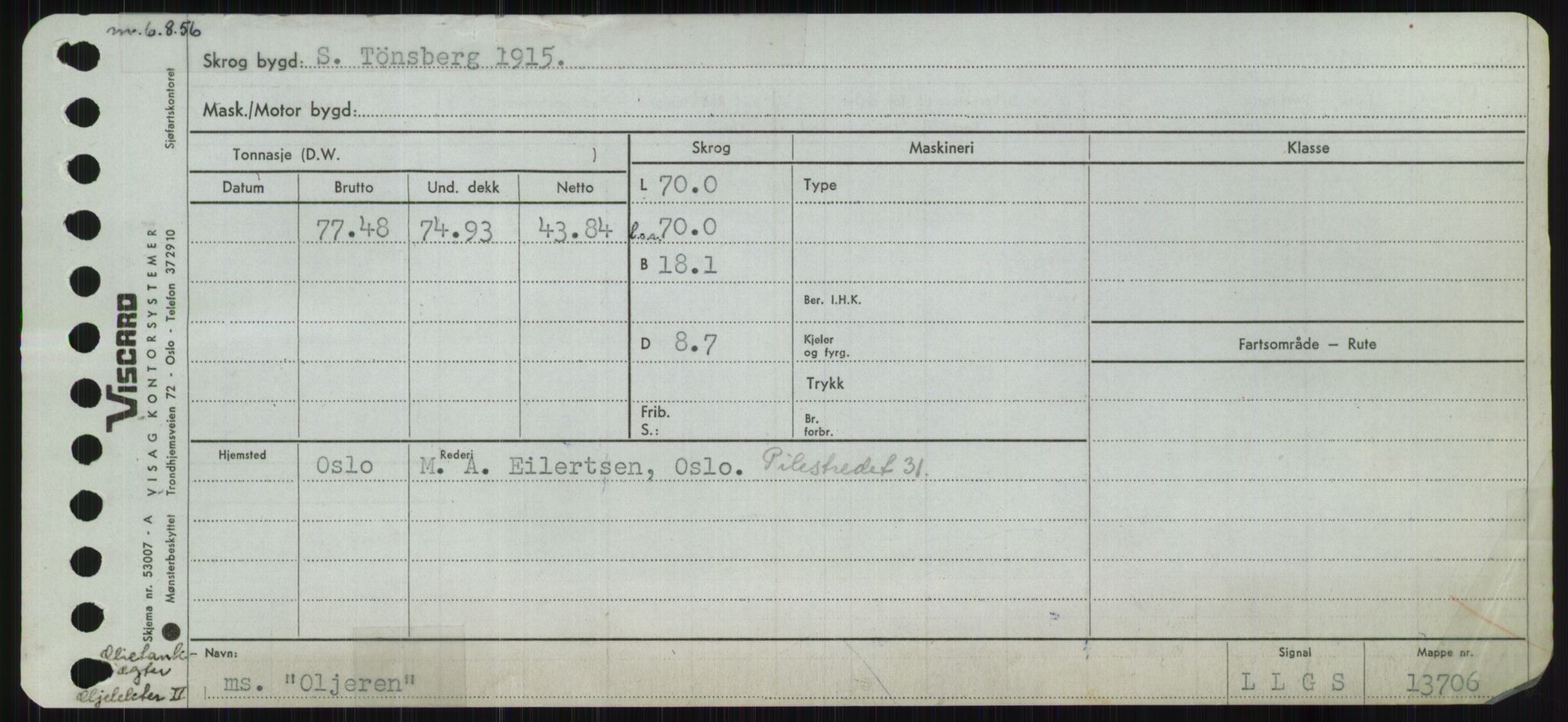 Sjøfartsdirektoratet med forløpere, Skipsmålingen, AV/RA-S-1627/H/Ha/L0004/0002: Fartøy, Mas-R / Fartøy, Odin-R, s. 77