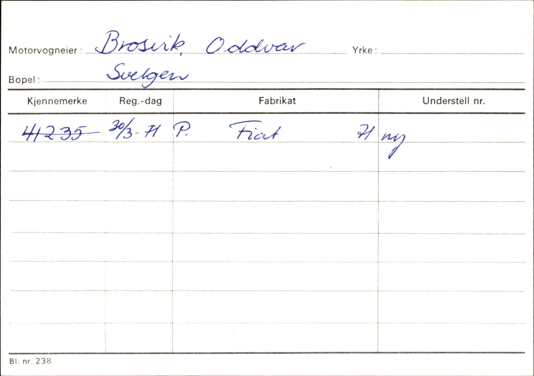 Statens vegvesen, Sogn og Fjordane vegkontor, AV/SAB-A-5301/4/F/L0133: Eigarregister Bremanger A-Å. Gaular A-H, 1945-1975, s. 137