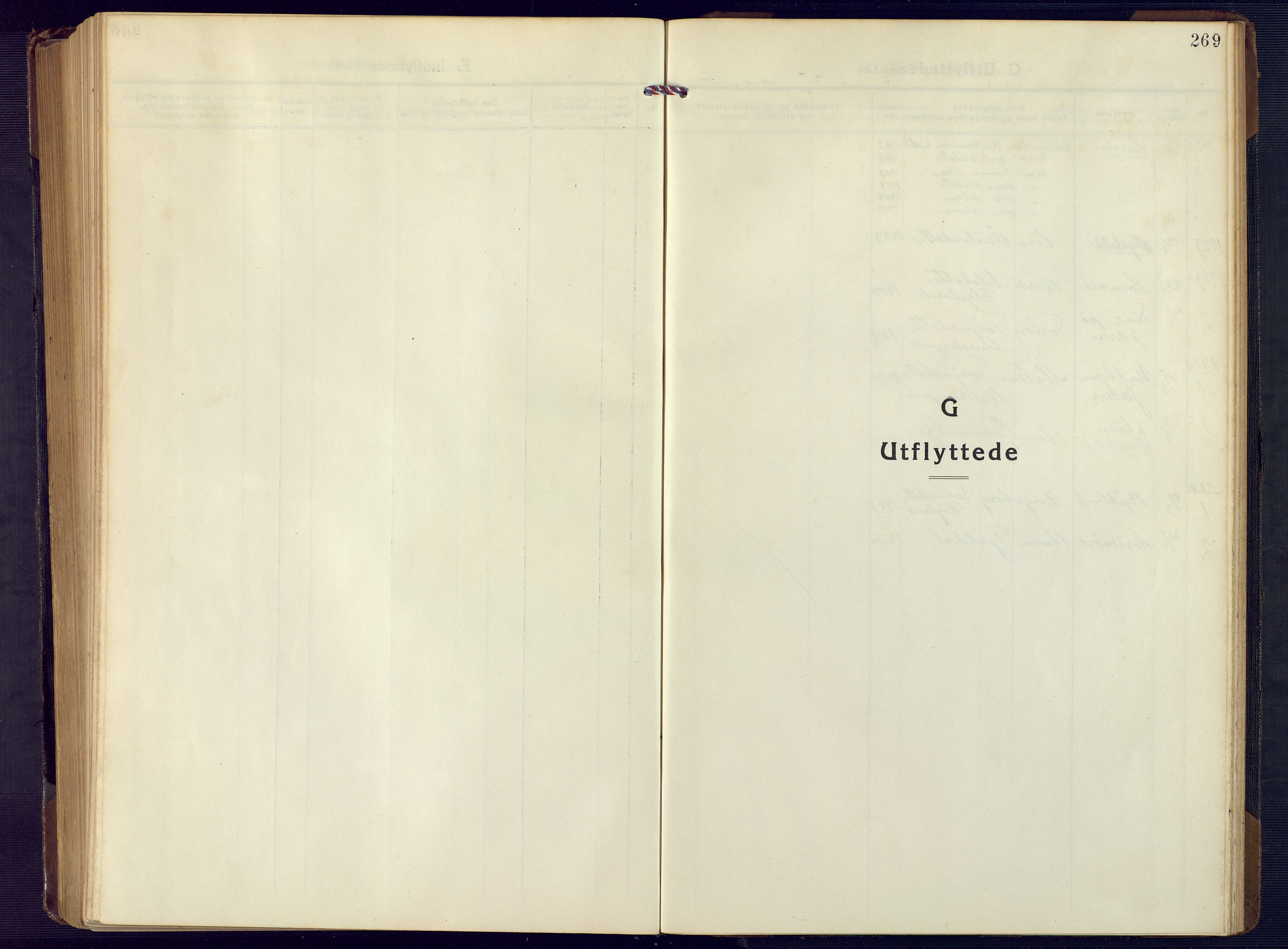 Åseral sokneprestkontor, SAK/1111-0051/F/Fb/L0004: Klokkerbok nr. B 4, 1920-1946, s. 269