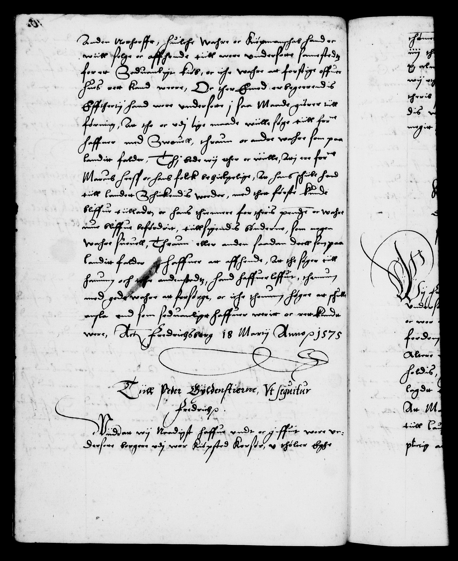 Danske Kanselli 1572-1799, AV/RA-EA-3023/F/Fc/Fca/Fcab/L0001: Norske tegnelser (mikrofilm), 1572-1588, s. 76b