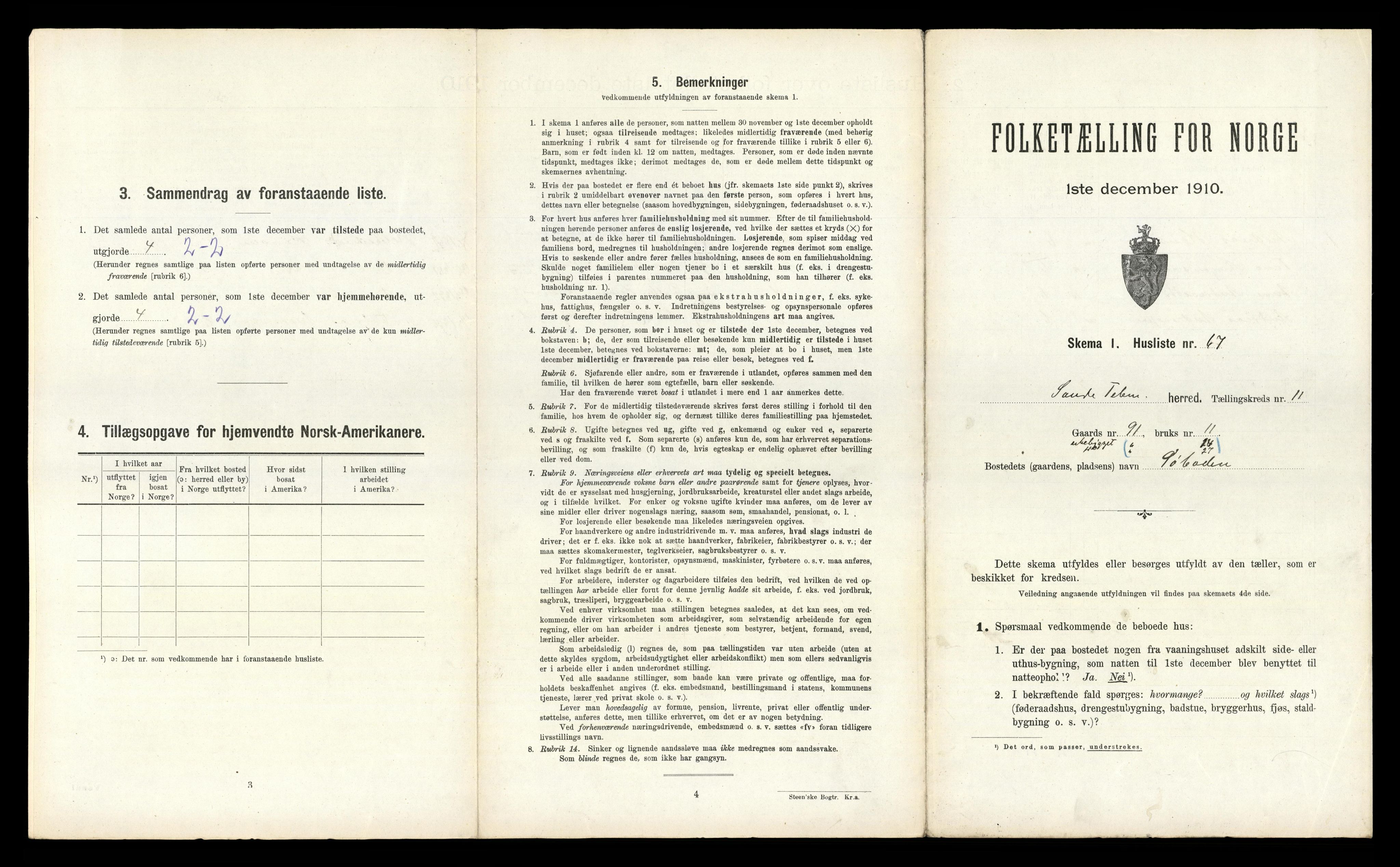 RA, Folketelling 1910 for 0822 Sauherad herred, 1910, s. 1277