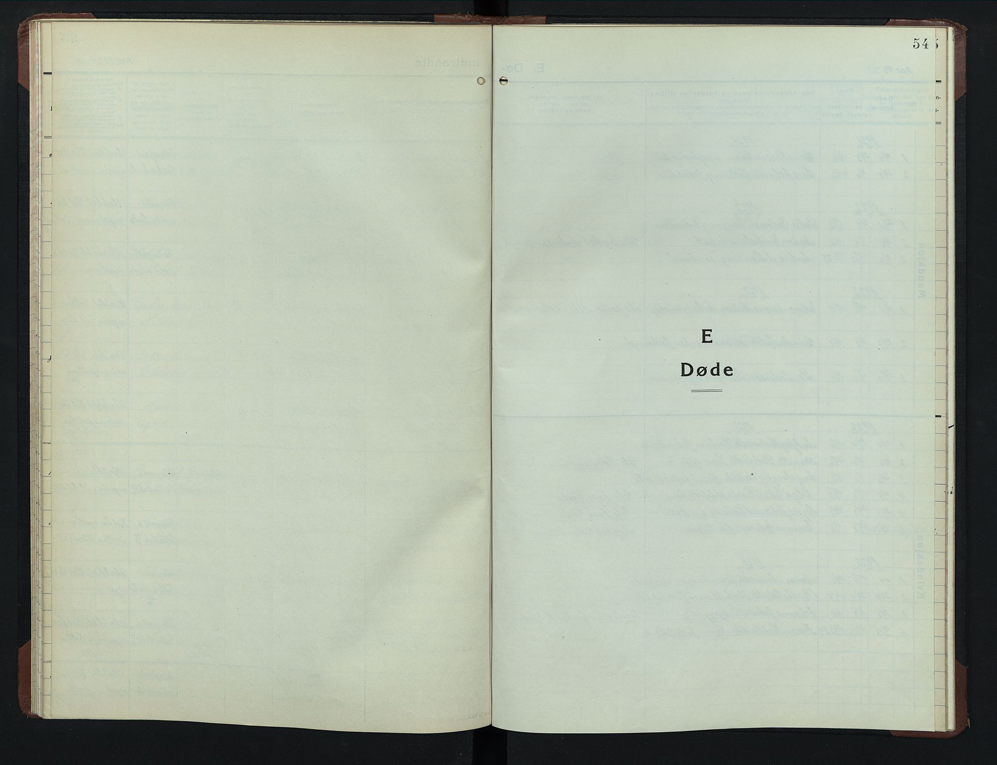 Sollia prestekontor, SAH/PREST-050/H/Ha/Hab/L0003: Klokkerbok nr. 3, 1914-1949, s. 54