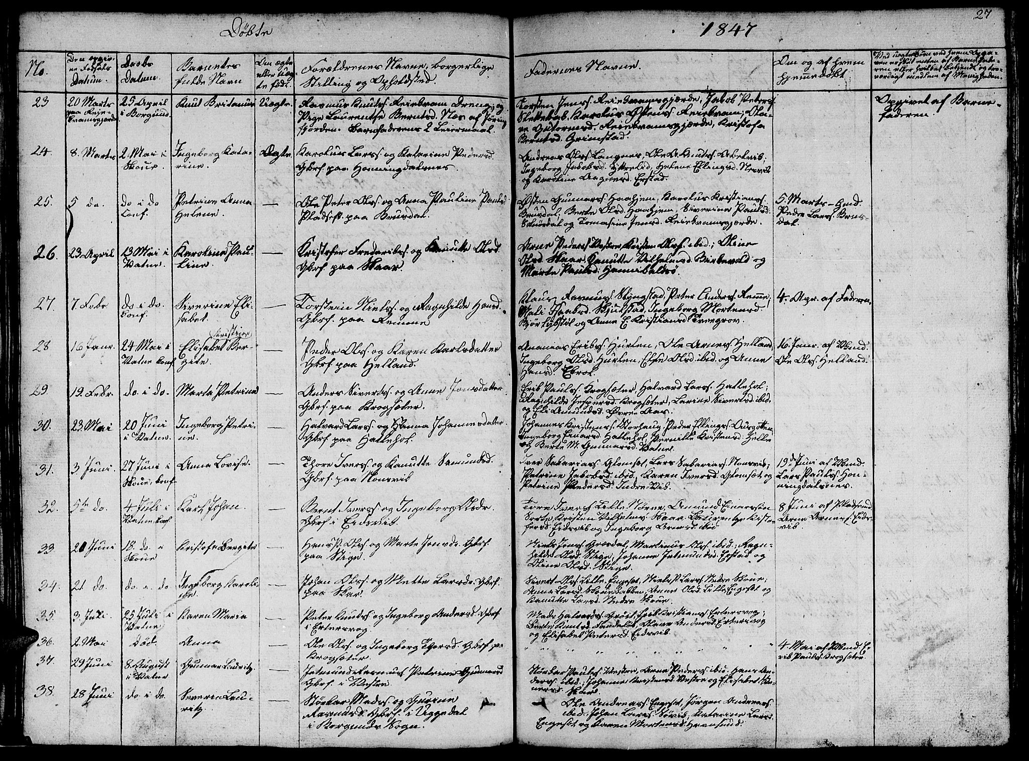 Ministerialprotokoller, klokkerbøker og fødselsregistre - Møre og Romsdal, AV/SAT-A-1454/524/L0362: Klokkerbok nr. 524C03, 1840-1854, s. 27