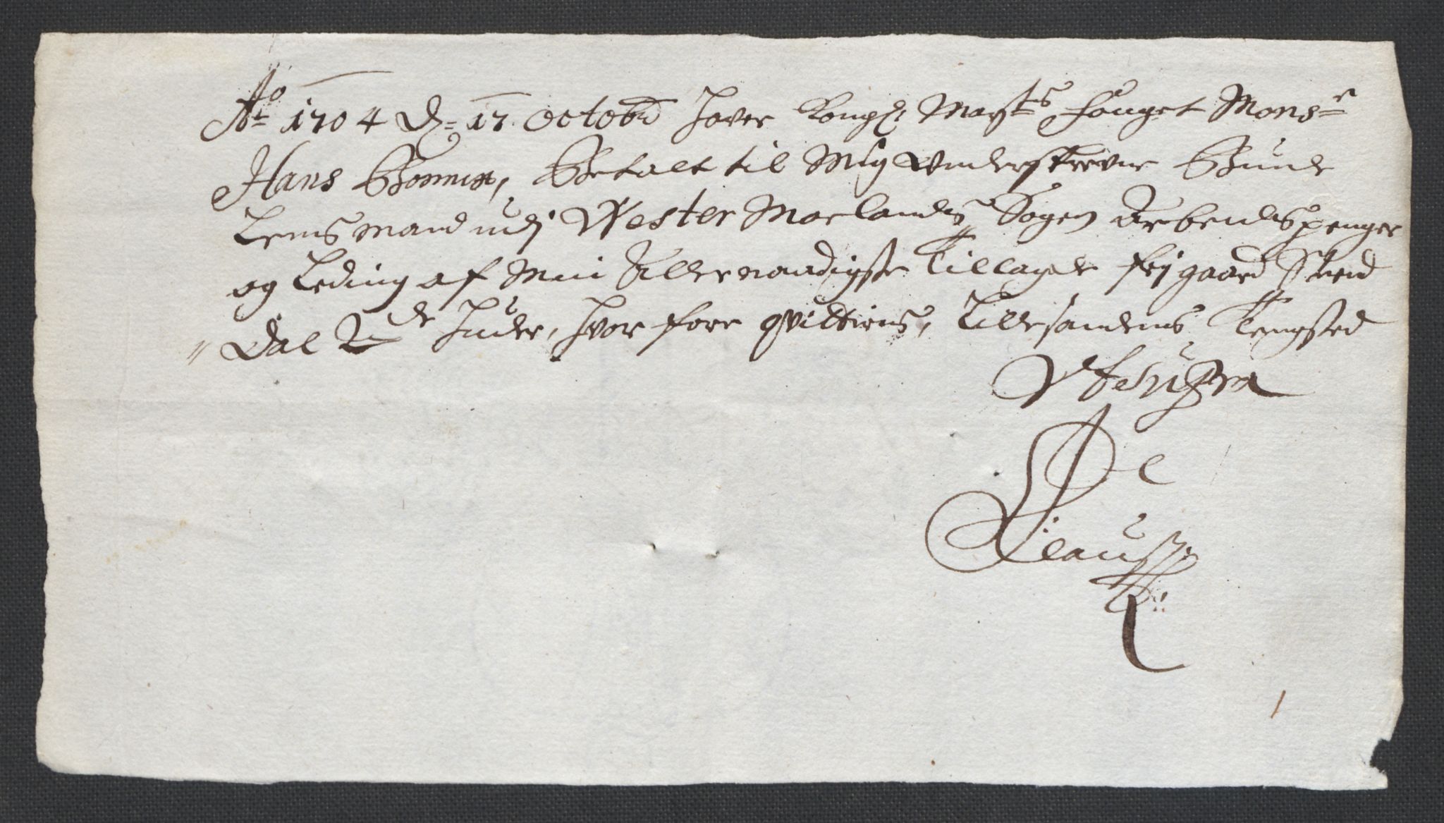 Rentekammeret inntil 1814, Reviderte regnskaper, Fogderegnskap, AV/RA-EA-4092/R39/L2317: Fogderegnskap Nedenes, 1704-1705, s. 75