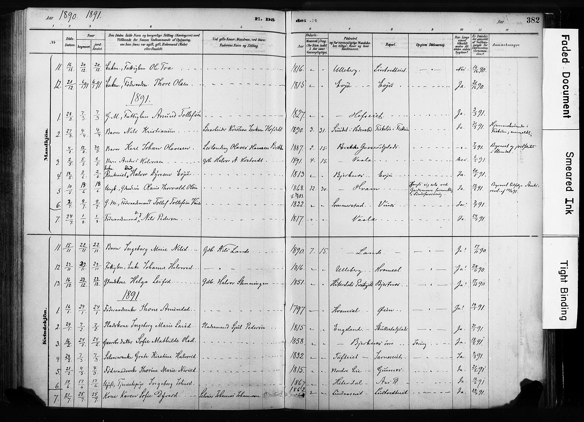 Sandsvær kirkebøker, AV/SAKO-A-244/F/Fb/L0001: Ministerialbok nr. II 1, 1878-1906, s. 382