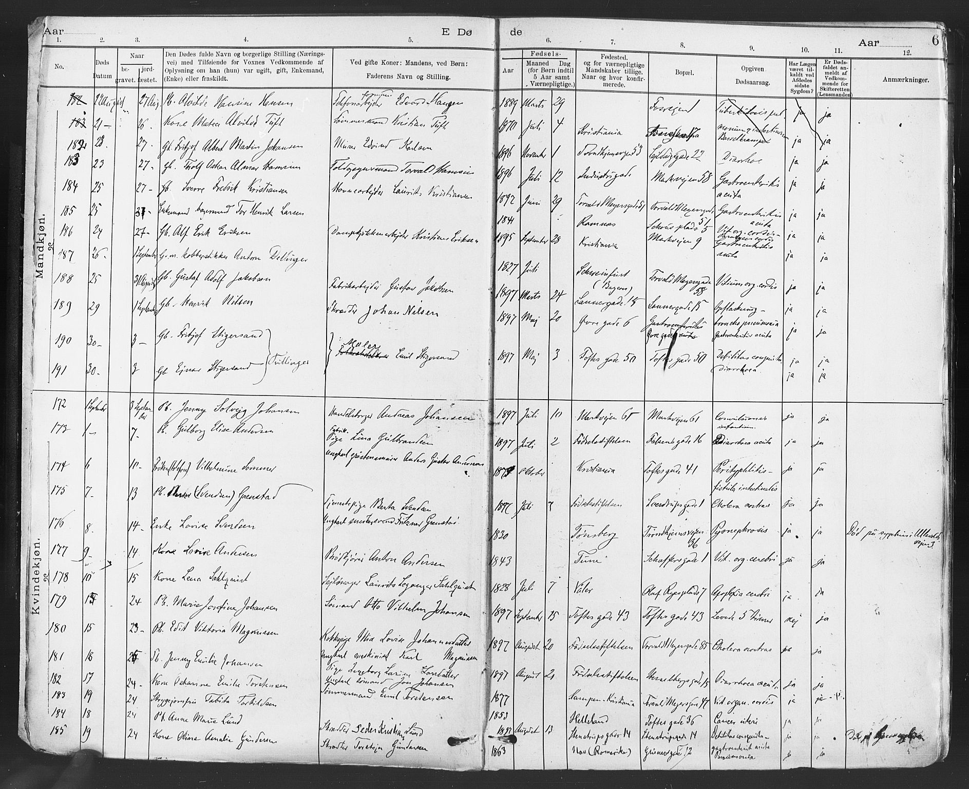 Paulus prestekontor Kirkebøker, AV/SAO-A-10871/F/Fa/L0012: Ministerialbok nr. 12, 1897-1908, s. 6