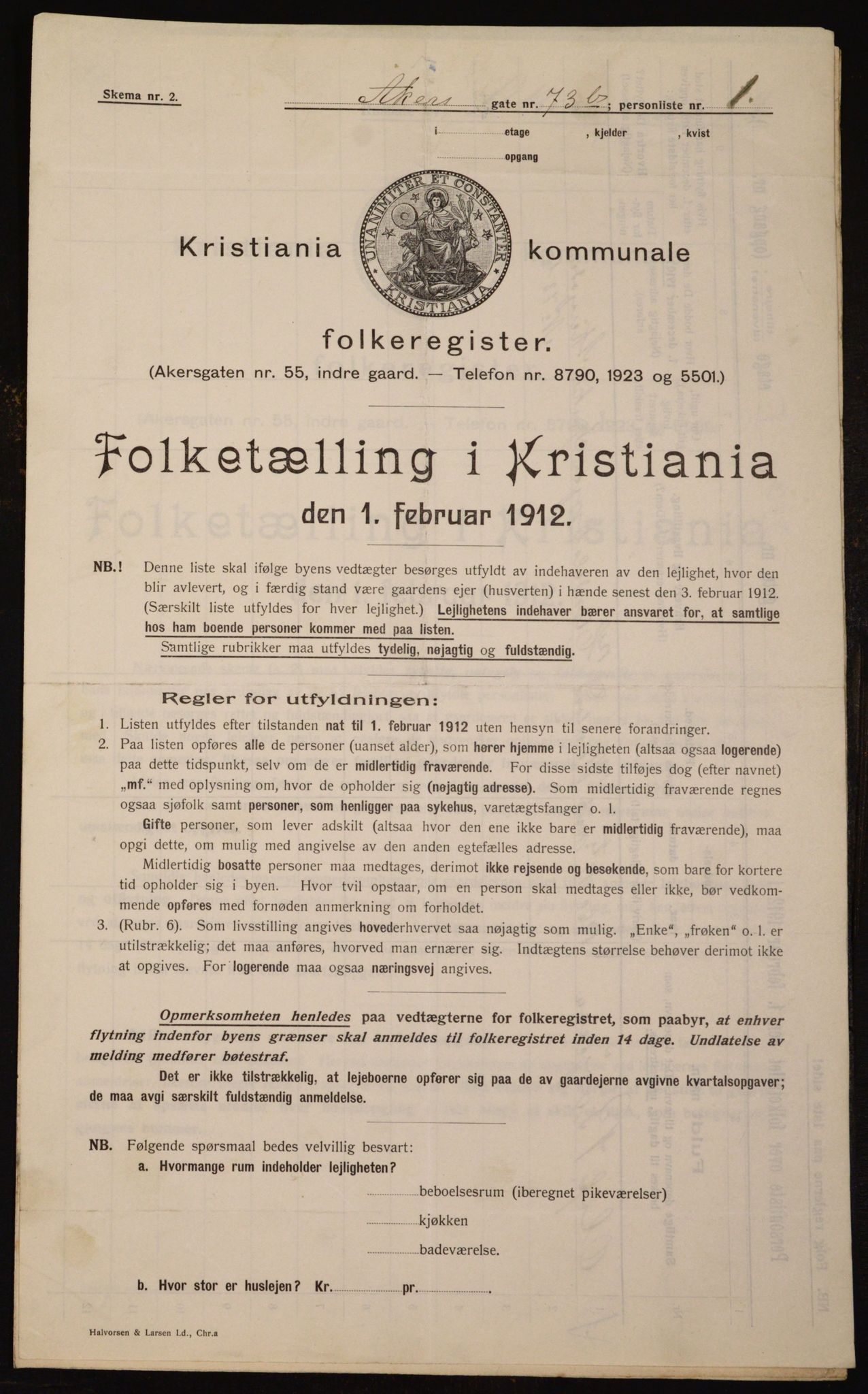 OBA, Kommunal folketelling 1.2.1912 for Kristiania, 1912, s. 824