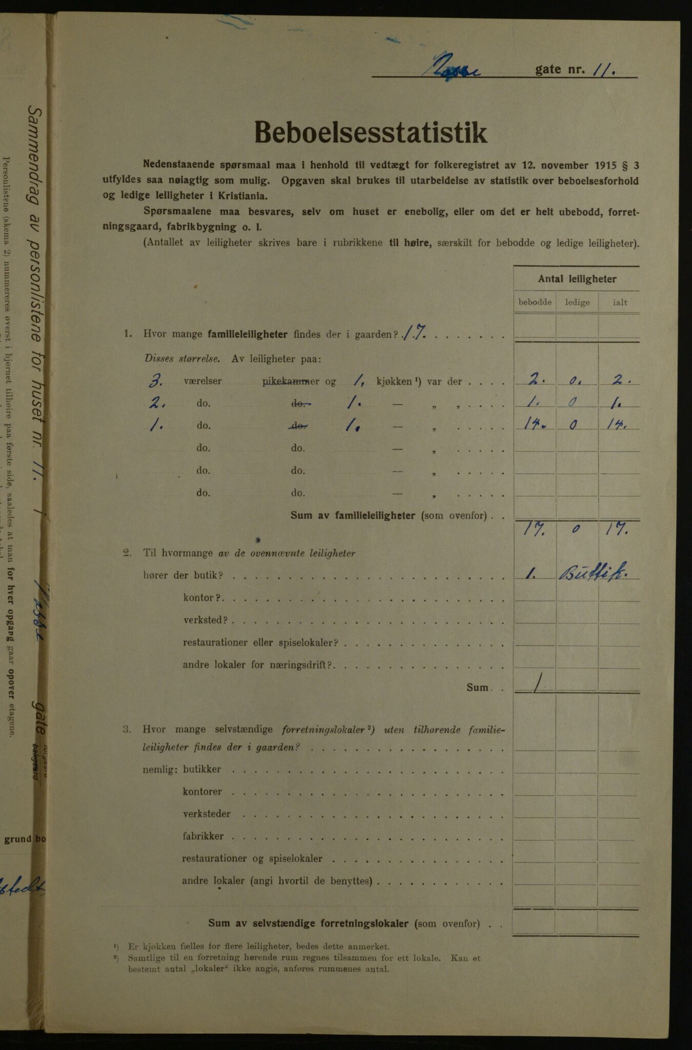 OBA, Kommunal folketelling 1.12.1923 for Kristiania, 1923, s. 138507