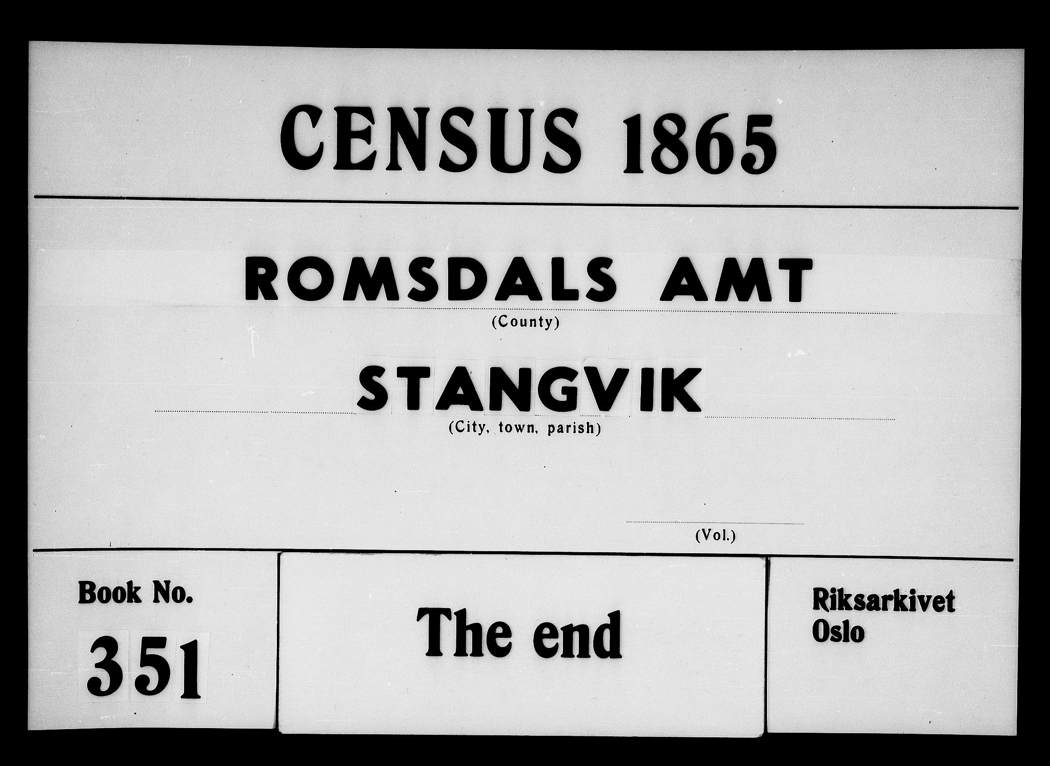 RA, Folketelling 1865 for 1564P Stangvik prestegjeld, 1865, s. 193