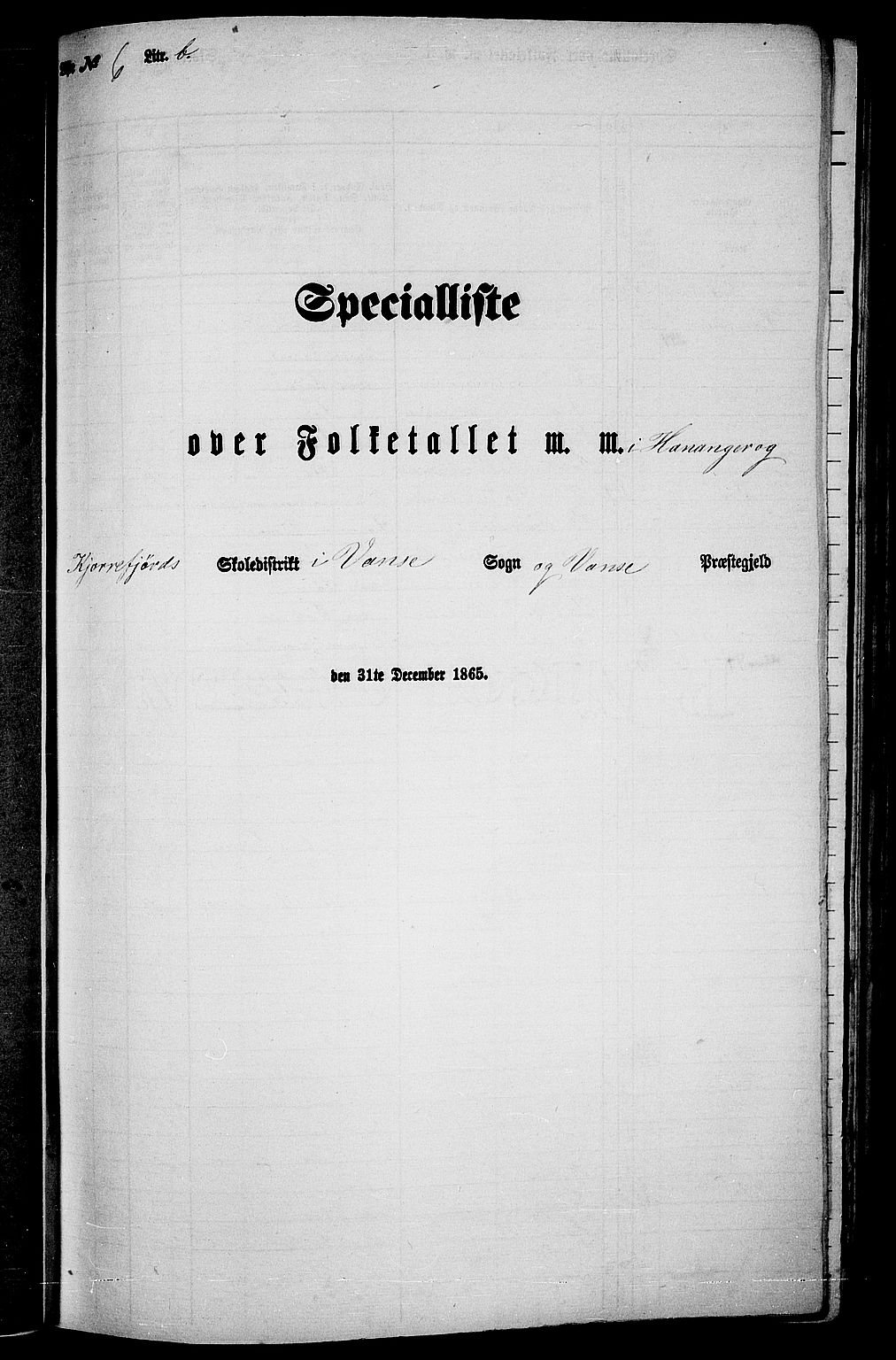 RA, Folketelling 1865 for 1041L Vanse prestegjeld, Vanse sokn og Farsund landsokn, 1865, s. 71