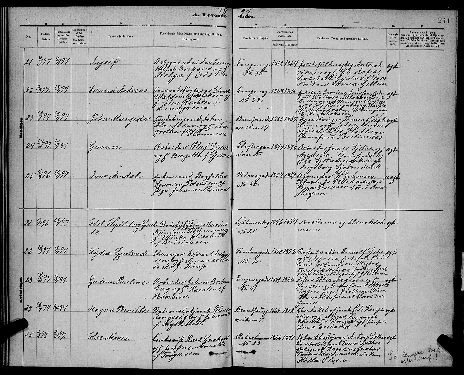 Ministerialprotokoller, klokkerbøker og fødselsregistre - Sør-Trøndelag, SAT/A-1456/601/L0092: Klokkerbok nr. 601C10, 1884-1897, s. 241