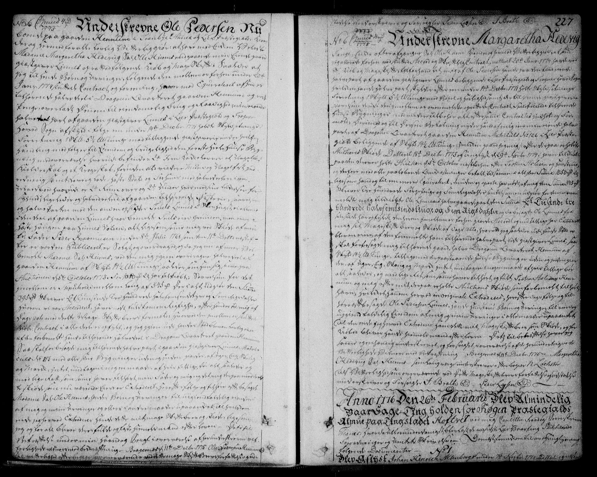 Lier, Røyken og Hurum sorenskriveri, SAKO/A-89/G/Ga/Gaa/L0004a: Pantebok nr. IVa, 1771-1779, s. 227