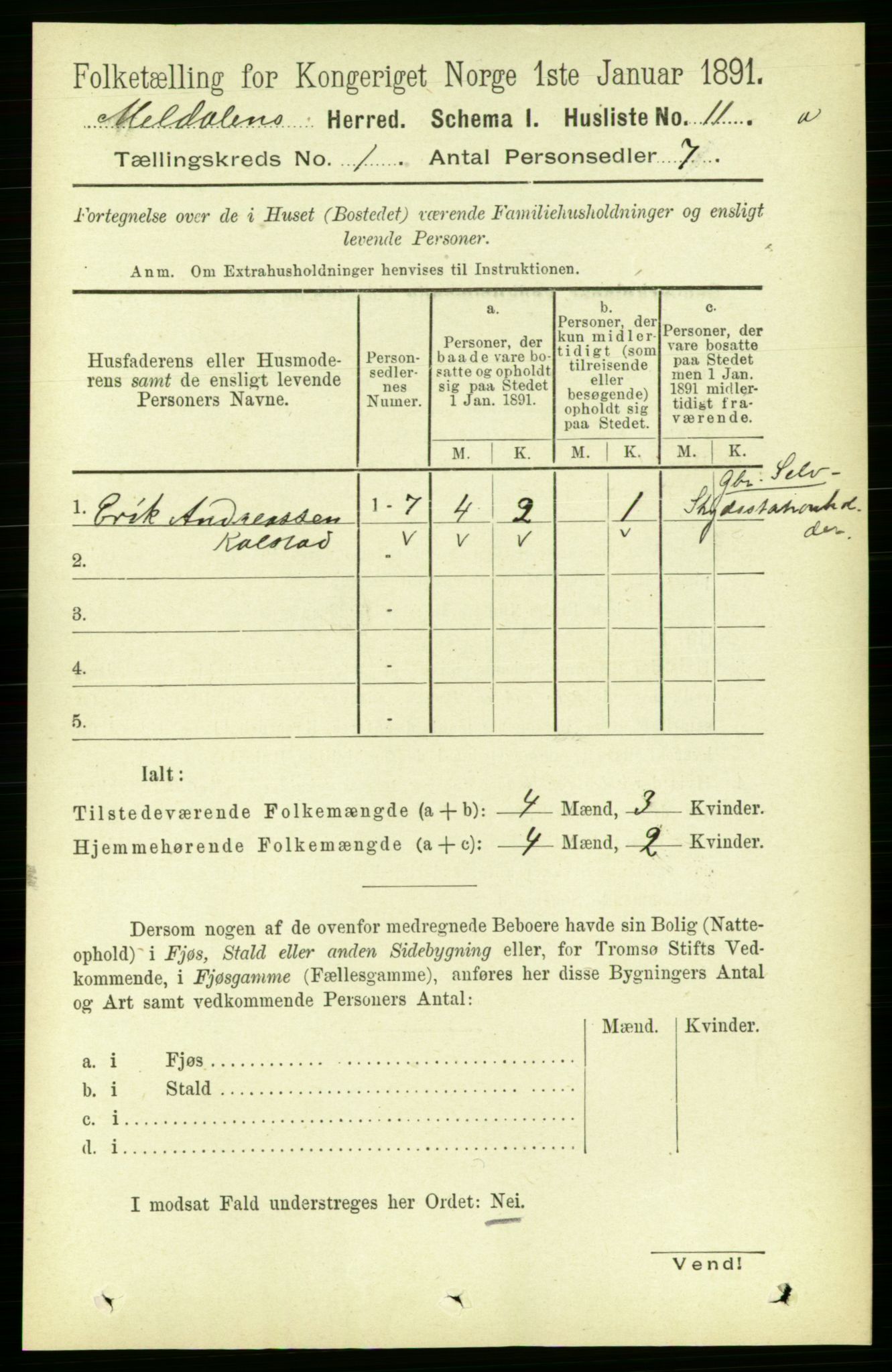 RA, Folketelling 1891 for 1636 Meldal herred, 1891, s. 37