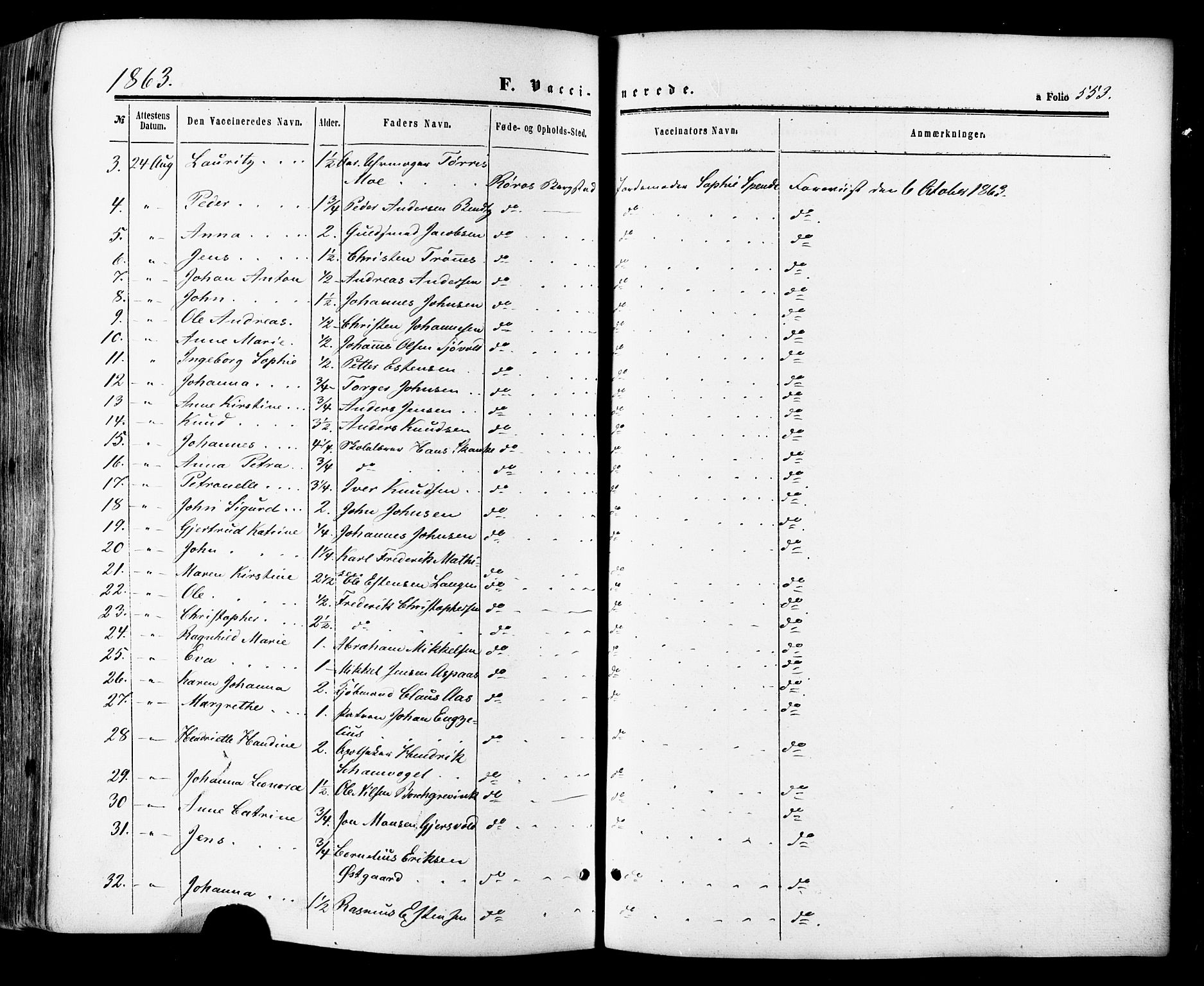Ministerialprotokoller, klokkerbøker og fødselsregistre - Sør-Trøndelag, SAT/A-1456/681/L0932: Ministerialbok nr. 681A10, 1860-1878, s. 553