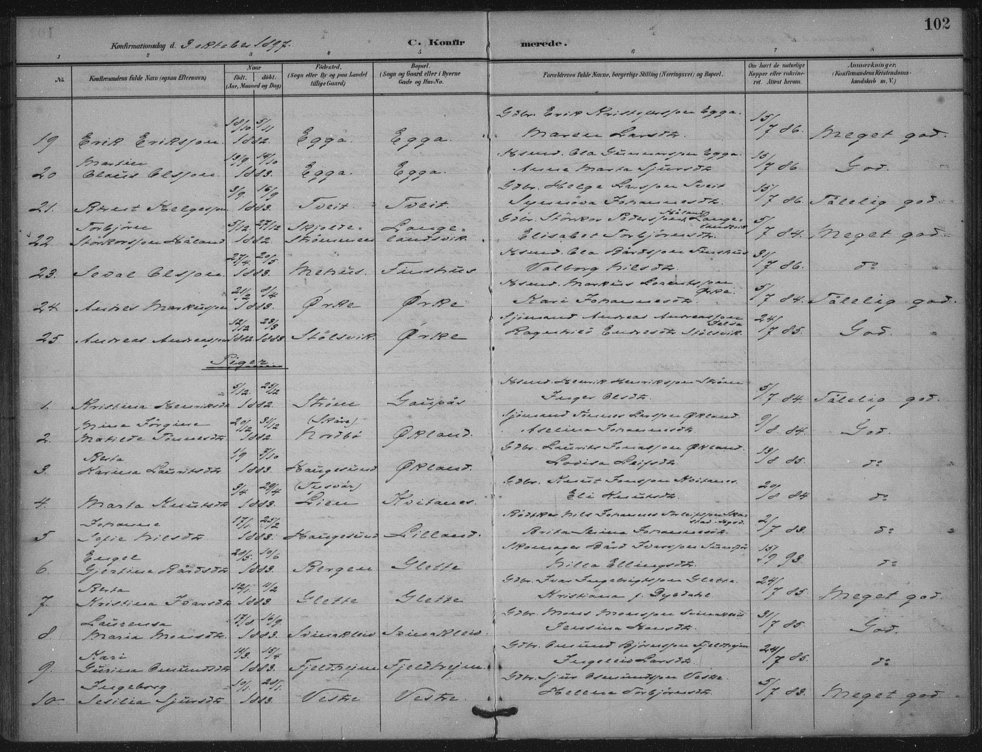 Skjold sokneprestkontor, AV/SAST-A-101847/H/Ha/Haa/L0011: Ministerialbok nr. A 11, 1897-1914, s. 102