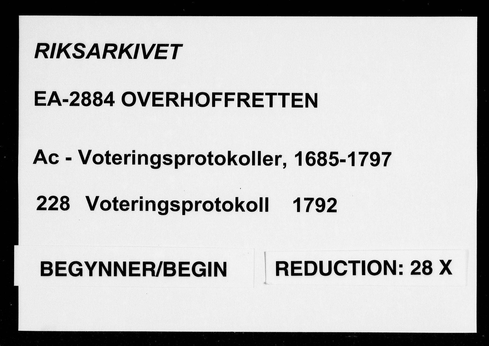 Overhoffretten 1667-1797, RA/EA-2884/Ac/L0228: Voteringsprotokoll, 1792