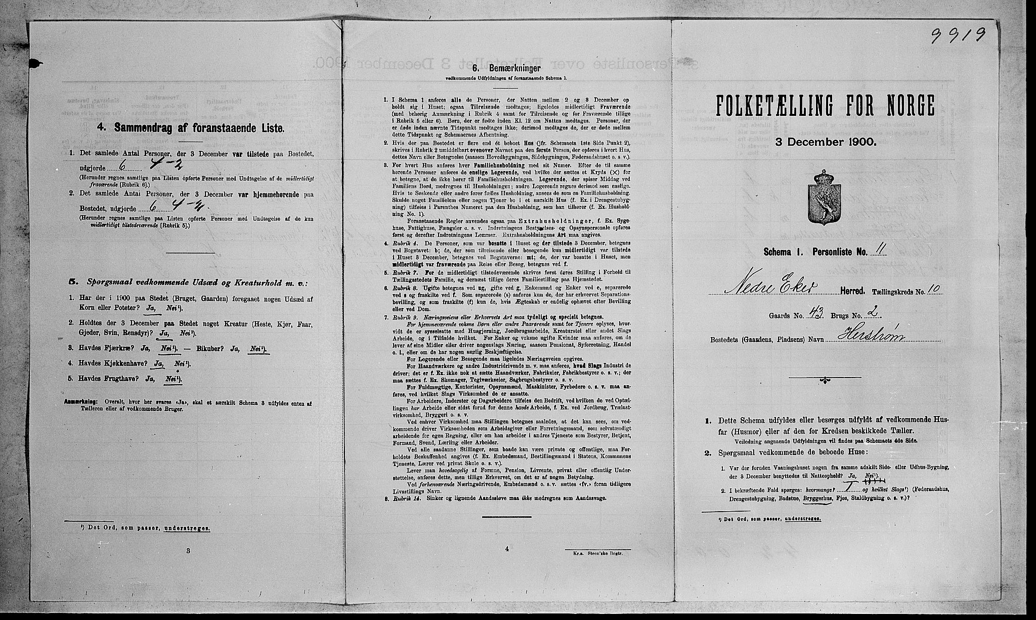 RA, Folketelling 1900 for 0625 Nedre Eiker herred, 1900, s. 1271