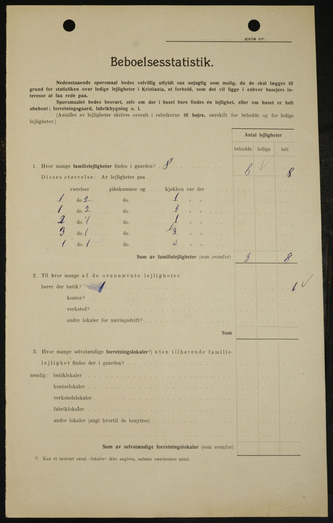 OBA, Kommunal folketelling 1.2.1909 for Kristiania kjøpstad, 1909, s. 38416