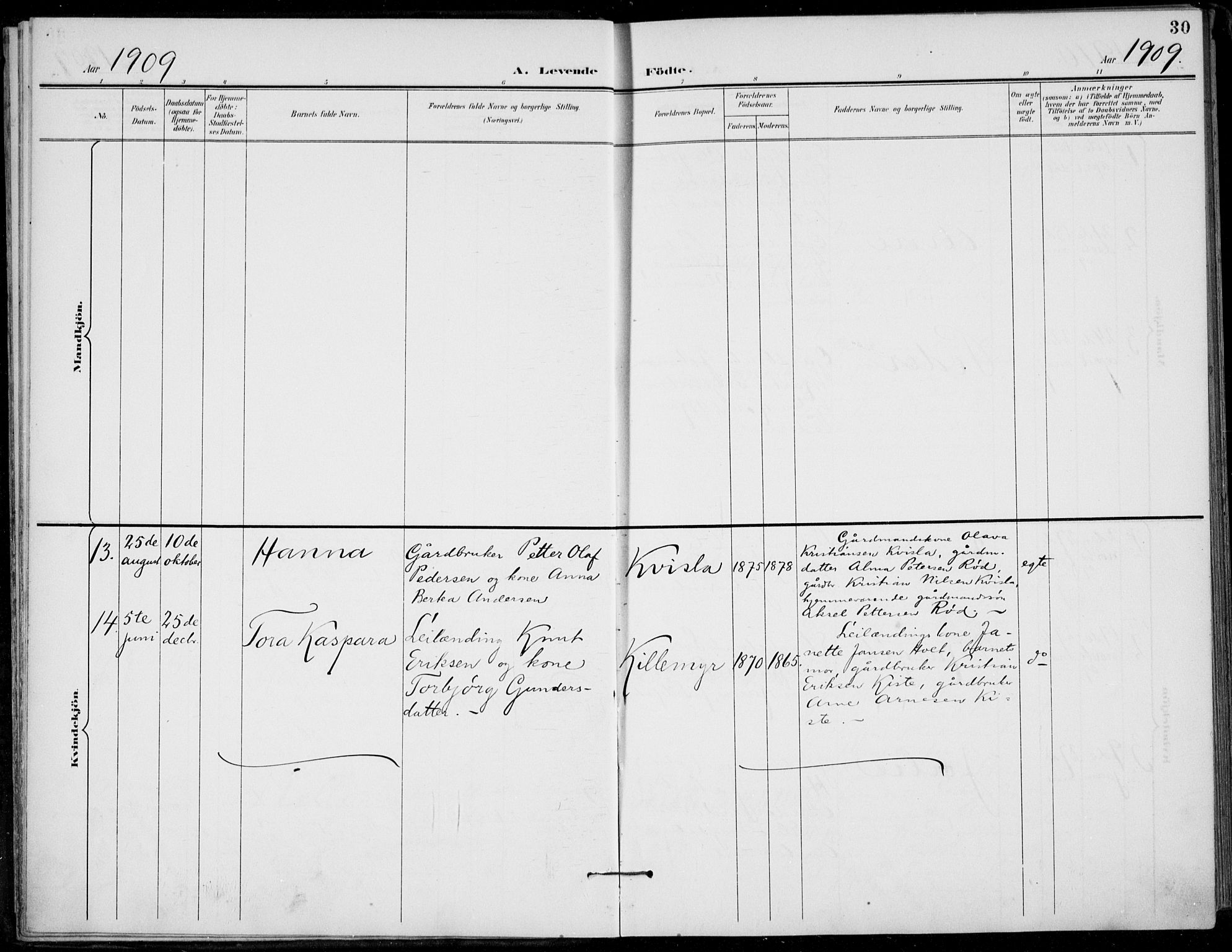 Siljan kirkebøker, AV/SAKO-A-300/F/Fa/L0003: Ministerialbok nr. 3, 1896-1910, s. 30