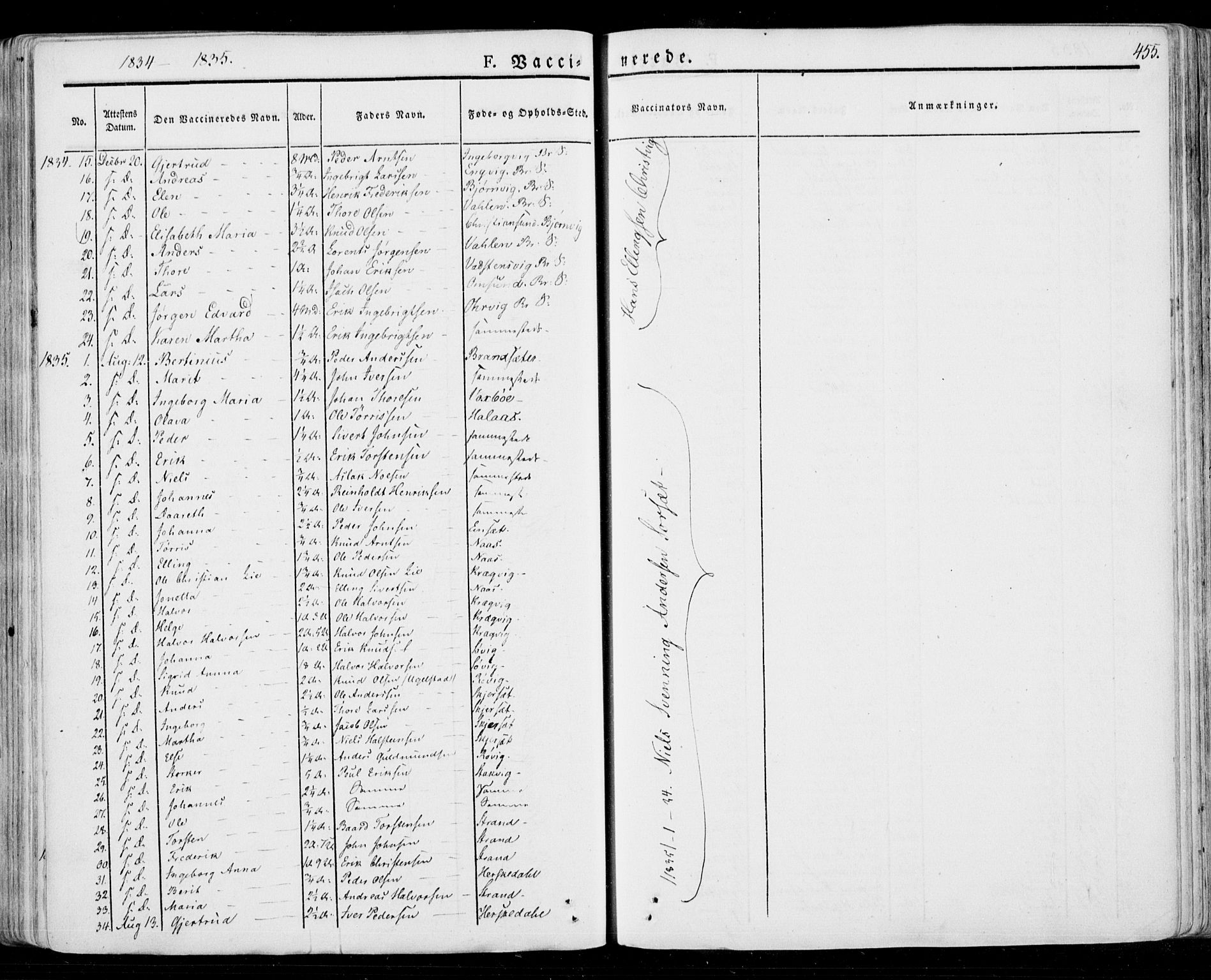 Ministerialprotokoller, klokkerbøker og fødselsregistre - Møre og Romsdal, AV/SAT-A-1454/568/L0803: Ministerialbok nr. 568A10, 1830-1853, s. 455