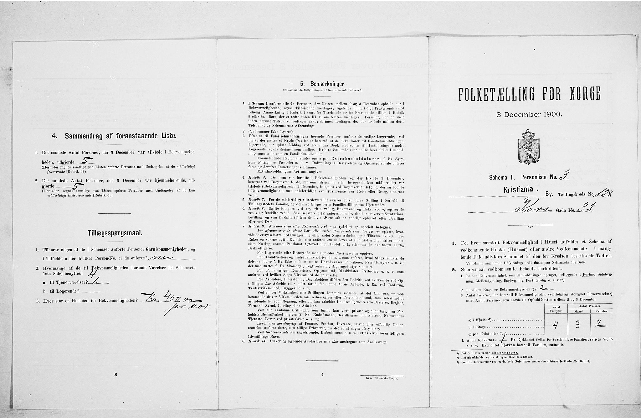 SAO, Folketelling 1900 for 0301 Kristiania kjøpstad, 1900, s. 49677