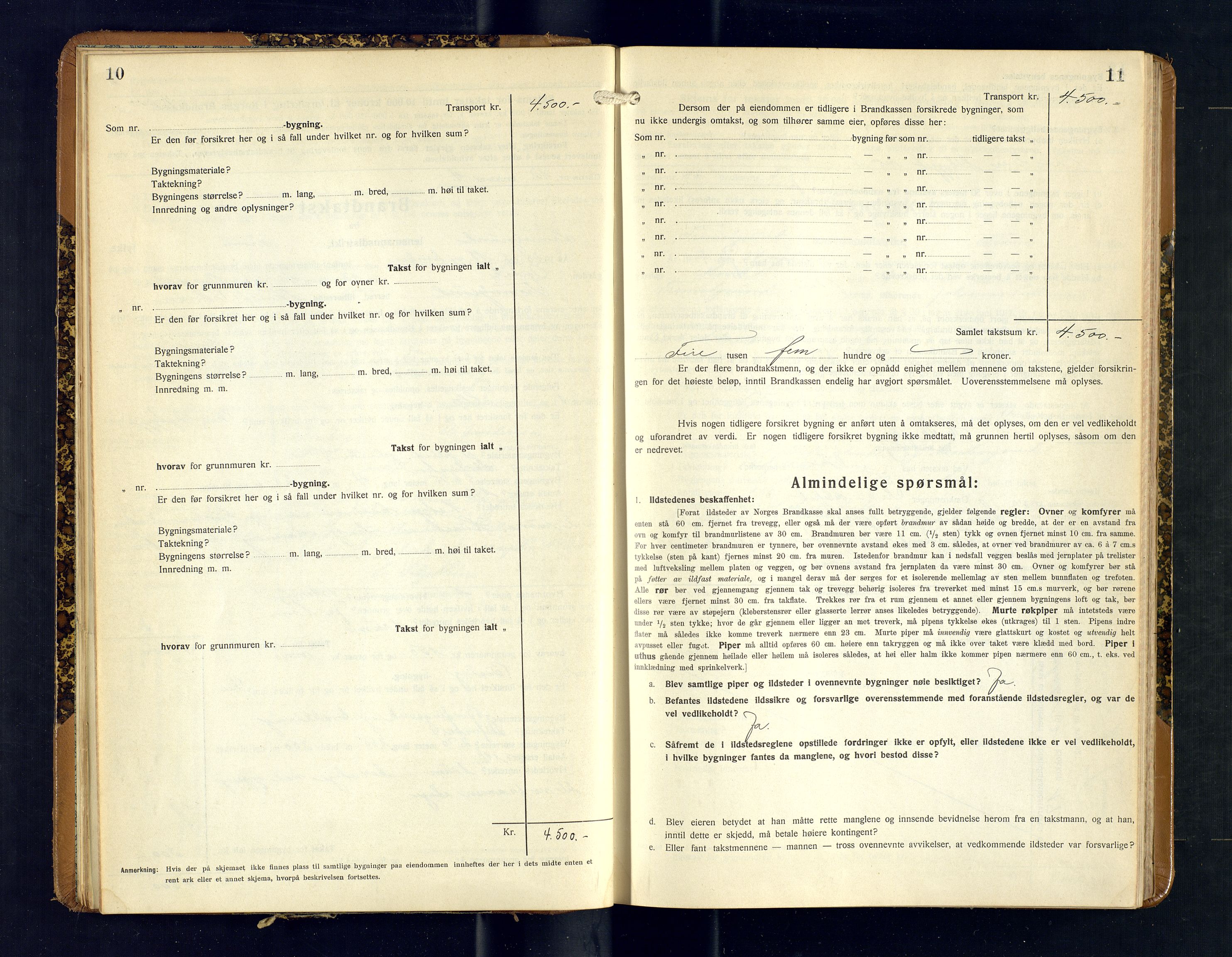 Tromsøysund lensmannskontor, AV/SATØ-SATØ-12/F/Fs/Fsb/L0751: Branntakstprotokoll (S). Med register, 1929-1932, s. 10-11