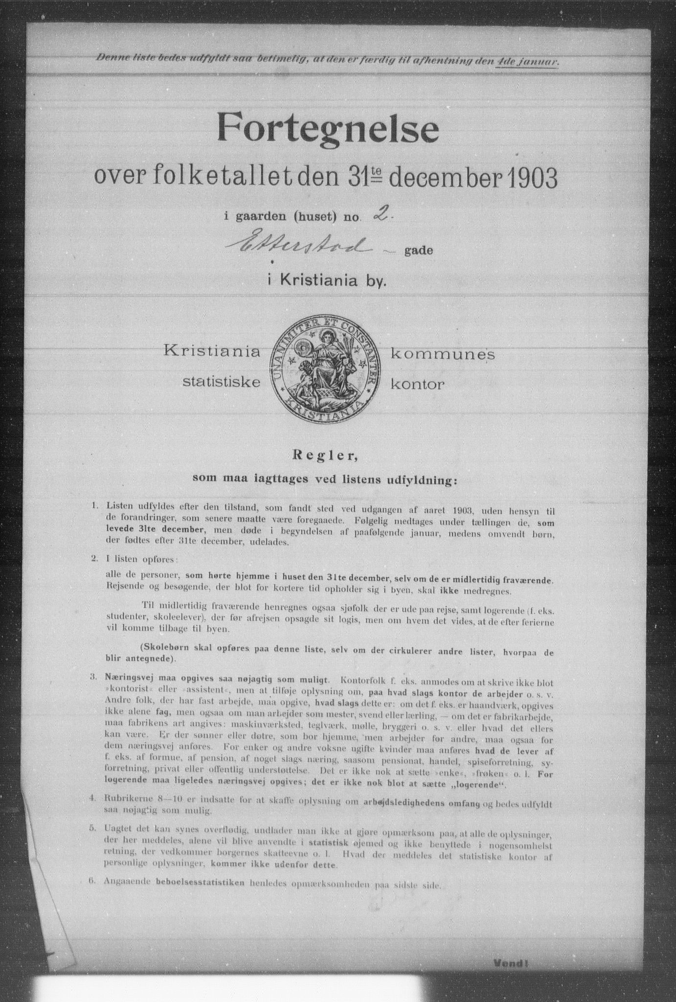 OBA, Kommunal folketelling 31.12.1903 for Kristiania kjøpstad, 1903, s. 4577