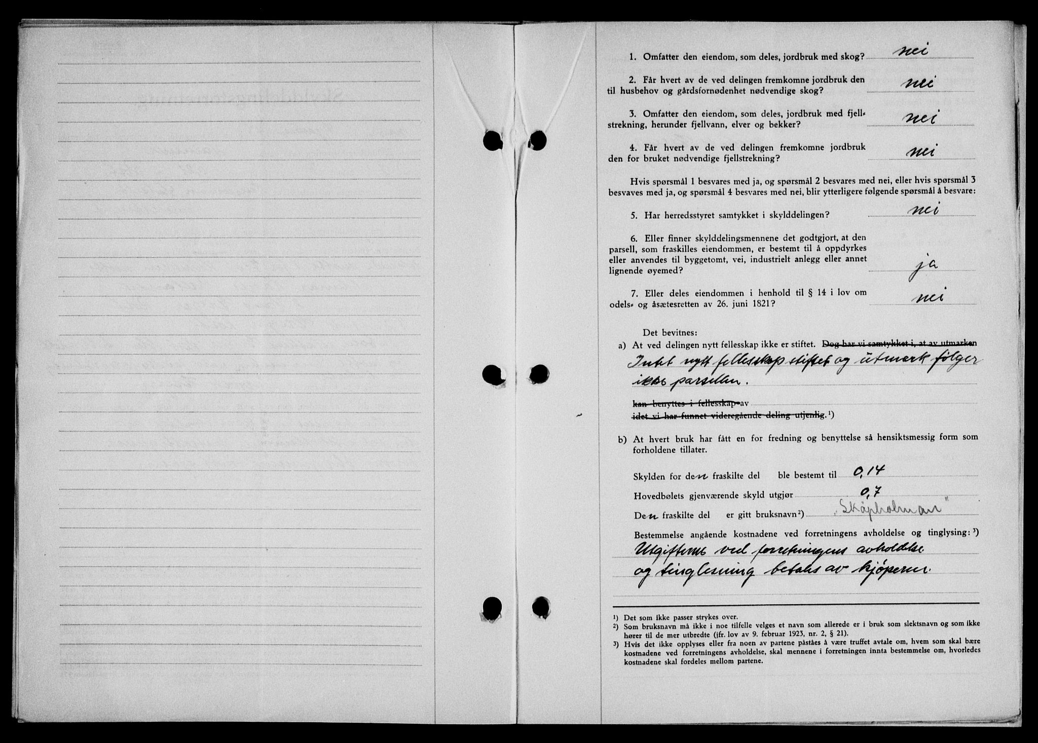 Lofoten sorenskriveri, SAT/A-0017/1/2/2C/L0011a: Pantebok nr. 11a, 1943-1943, Dagboknr: 444/1943