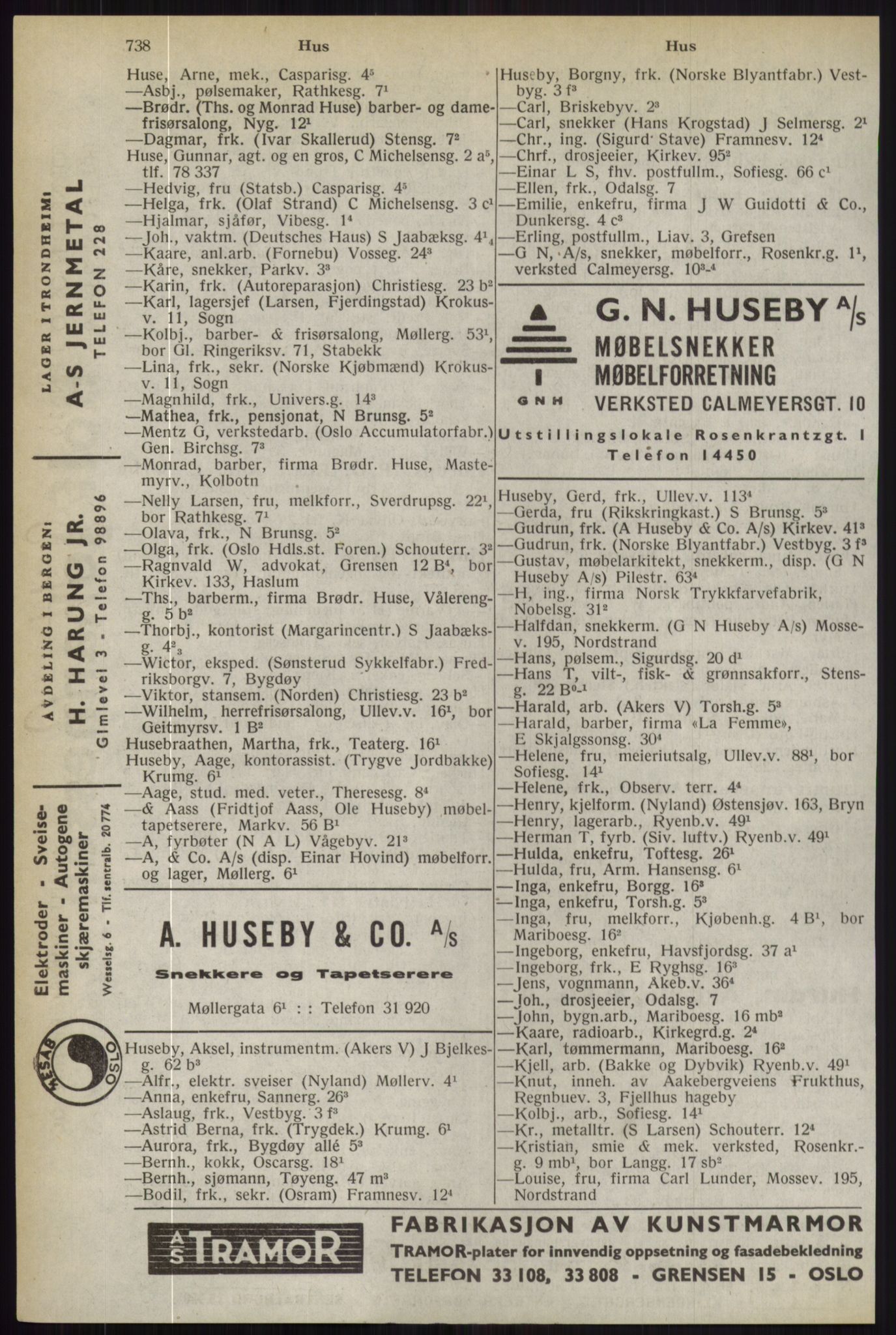 Kristiania/Oslo adressebok, PUBL/-, 1944, s. 738