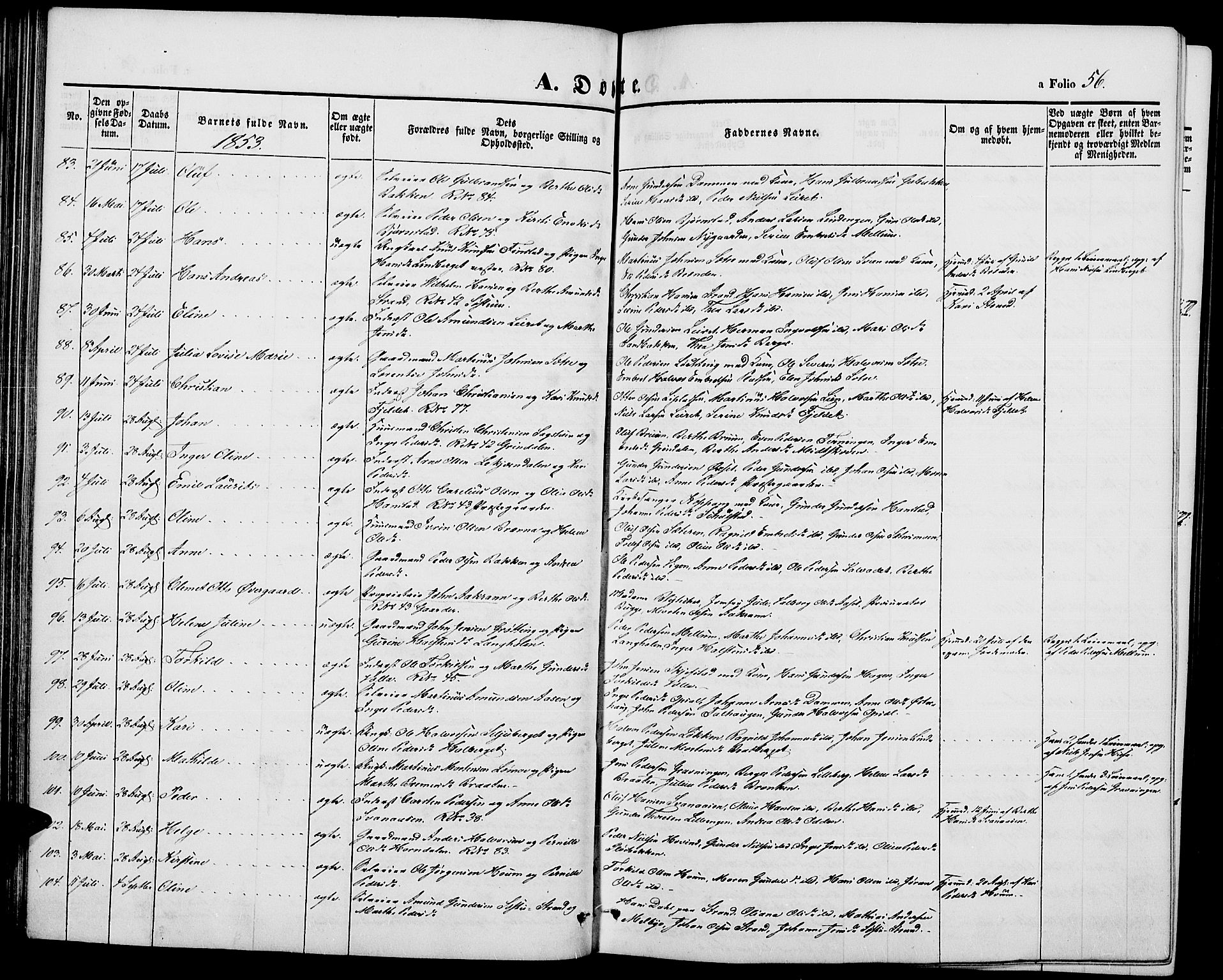 Elverum prestekontor, AV/SAH-PREST-044/H/Ha/Hab/L0002: Klokkerbok nr. 2, 1845-1855, s. 56