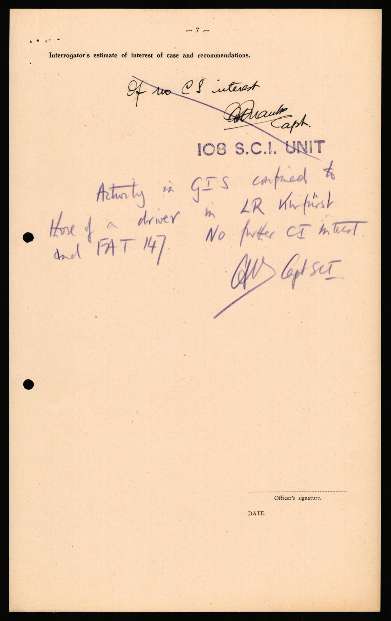 Forsvaret, Forsvarets overkommando II, RA/RAFA-3915/D/Db/L0040: CI Questionaires. Tyske okkupasjonsstyrker i Norge. Østerrikere., 1945-1946, s. 357