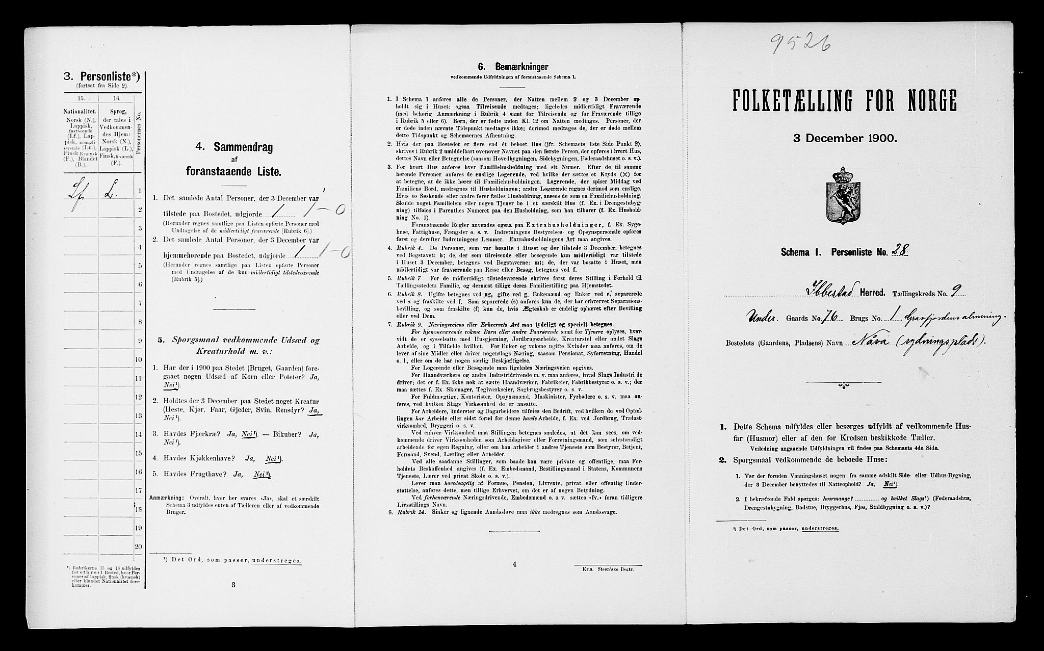 SATØ, Folketelling 1900 for 1917 Ibestad herred, 1900, s. 1222
