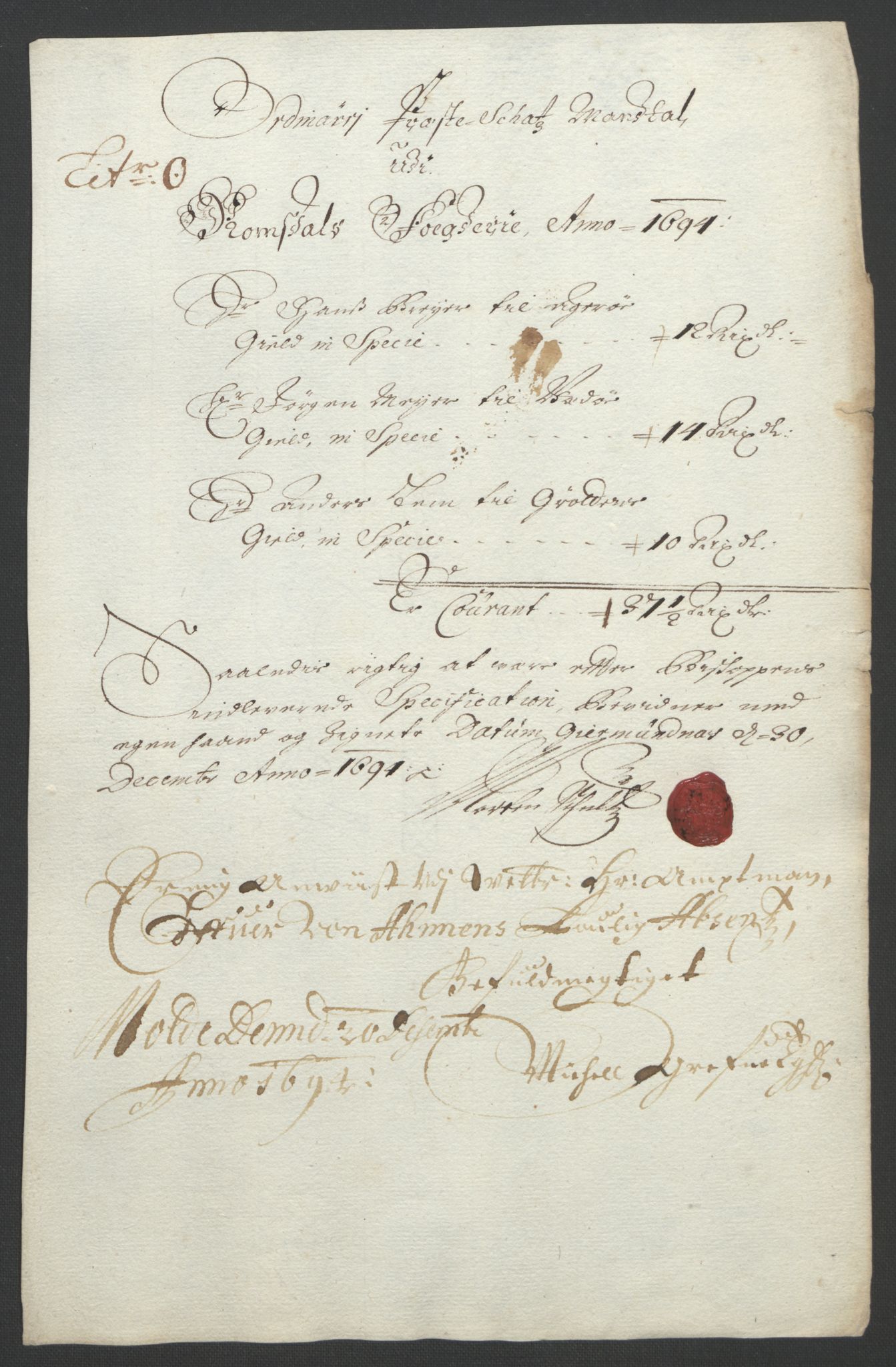 Rentekammeret inntil 1814, Reviderte regnskaper, Fogderegnskap, AV/RA-EA-4092/R55/L3651: Fogderegnskap Romsdal, 1693-1694, s. 286