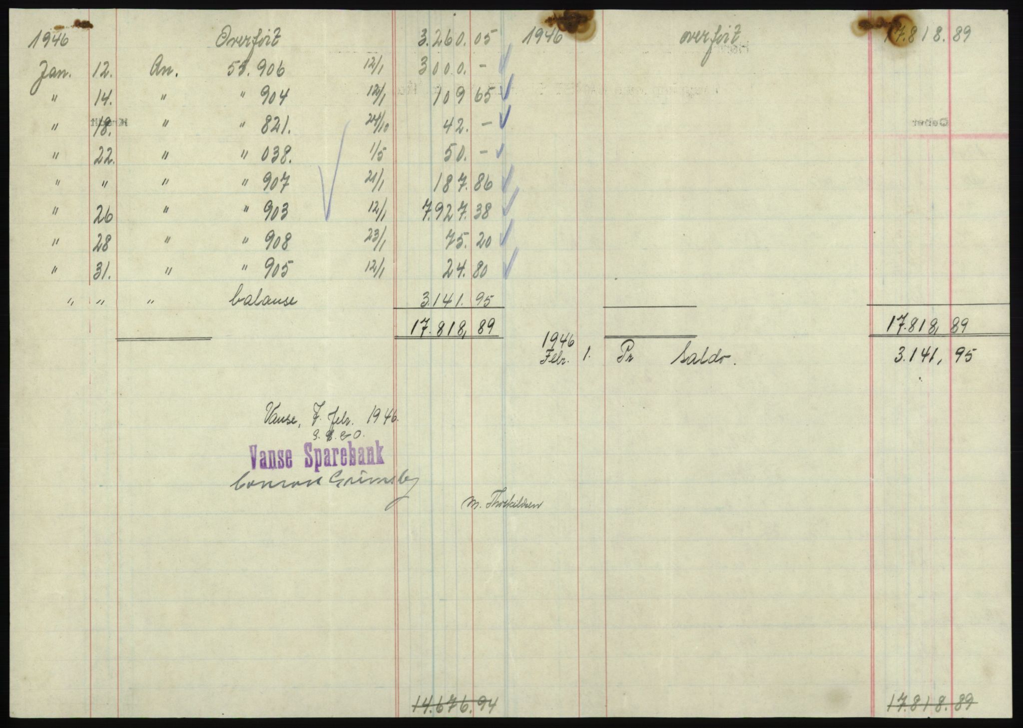 Forsvarsdepartementet, 10. kontor / Oppgjørskontoret, AV/RA-RAFA-1225/D/Db/L0180: Lista oppgjørskontor, 1942-1952, s. 2076
