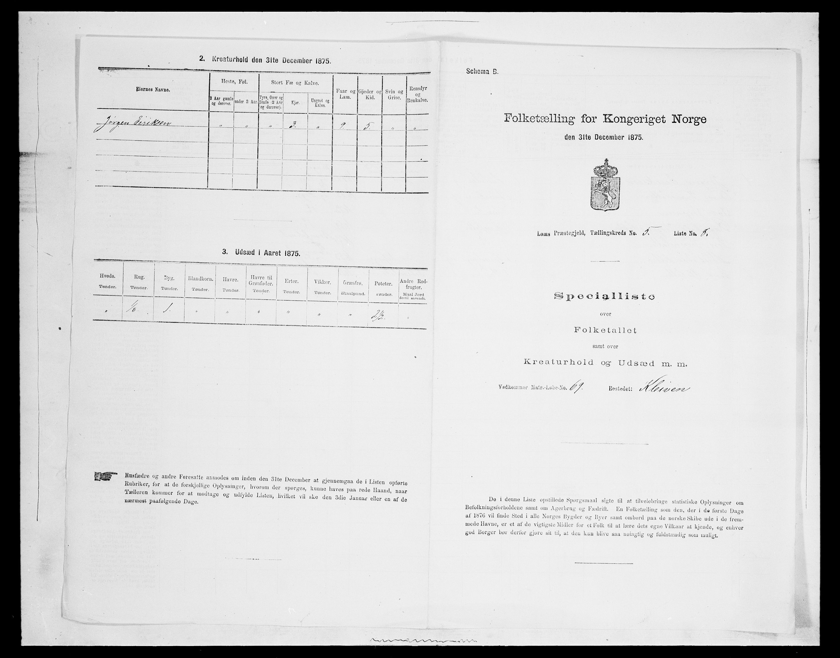 SAH, Folketelling 1875 for 0514P Lom prestegjeld, 1875, s. 758