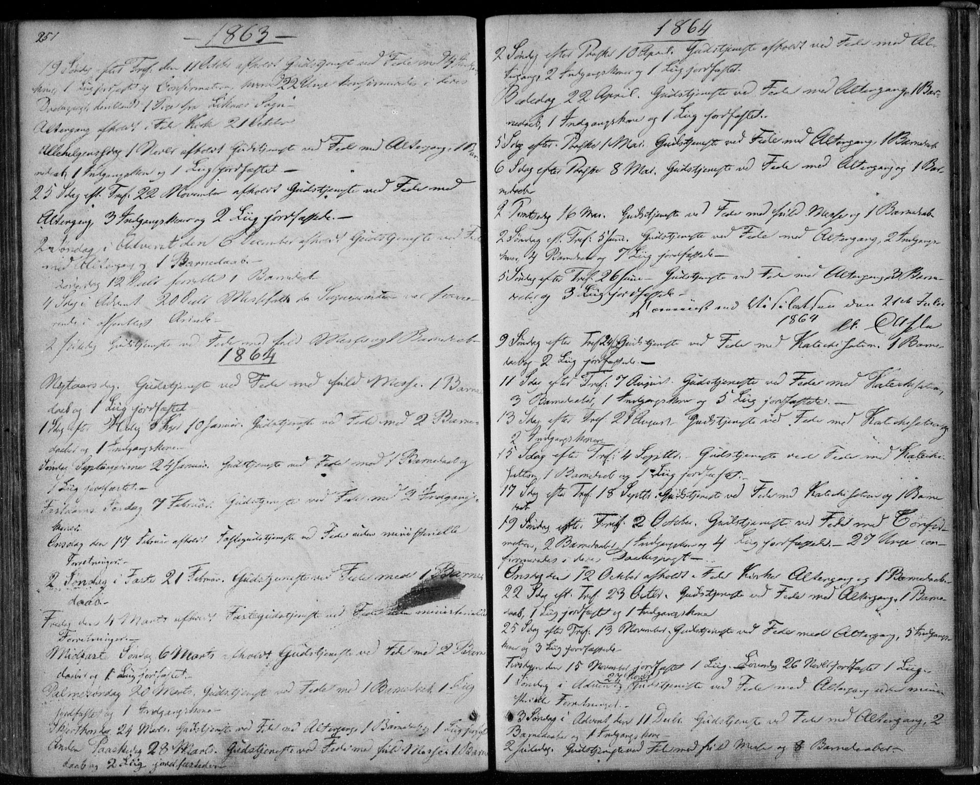 Kvinesdal sokneprestkontor, SAK/1111-0026/F/Fa/Faa/L0002: Ministerialbok nr. A 2, 1850-1876, s. 251