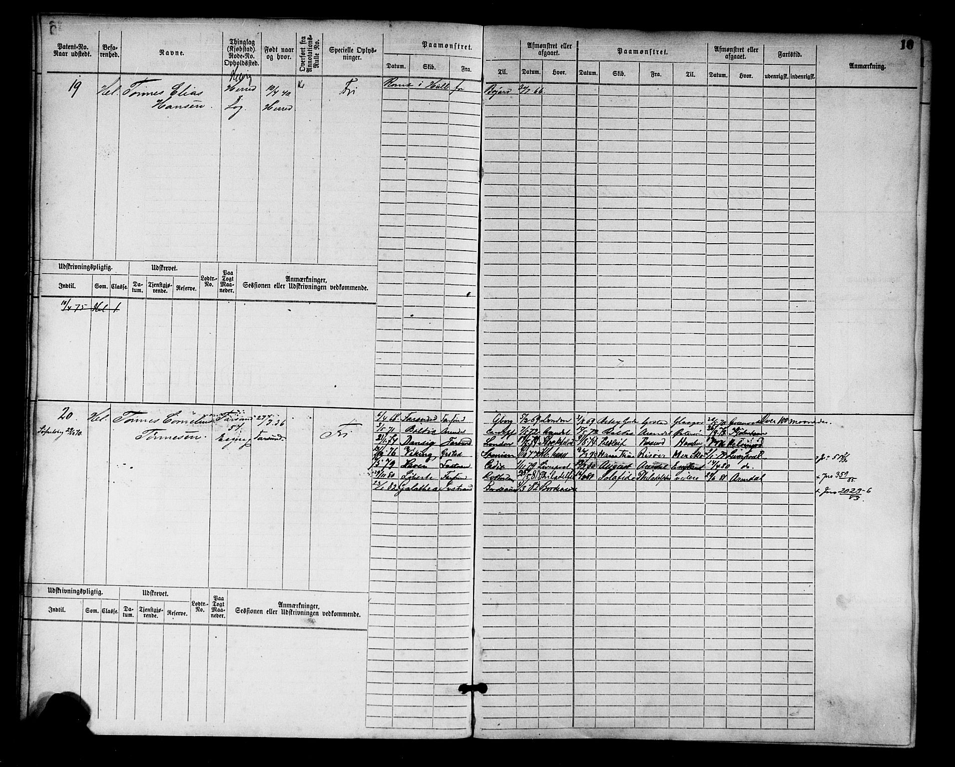 Farsund mønstringskrets, AV/SAK-2031-0017/F/Fb/L0001: Hovedrulle nr 1-758, M-4, 1868-1900, s. 14